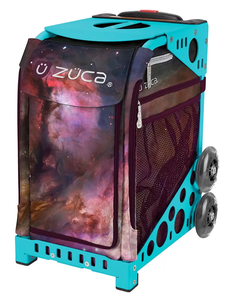 Zuca 18 Sport Bag - Galaxy with Flashing Wheels (Turquoise Frame)