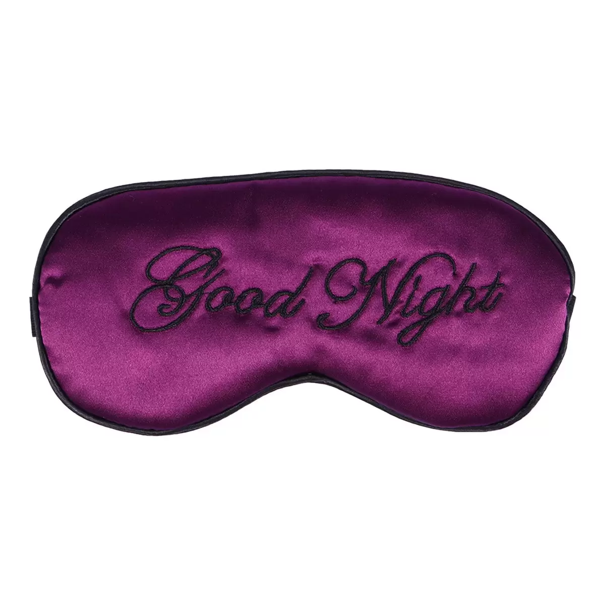 Silk Sleep Eye Mask Embroidery Eyeshade Large Blindfold Night Blinder for Men Women and Kids (Purple)