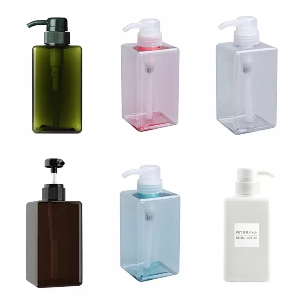 Shampoo Bottles with Pump.450ml Empty Refillable Shower Bottle