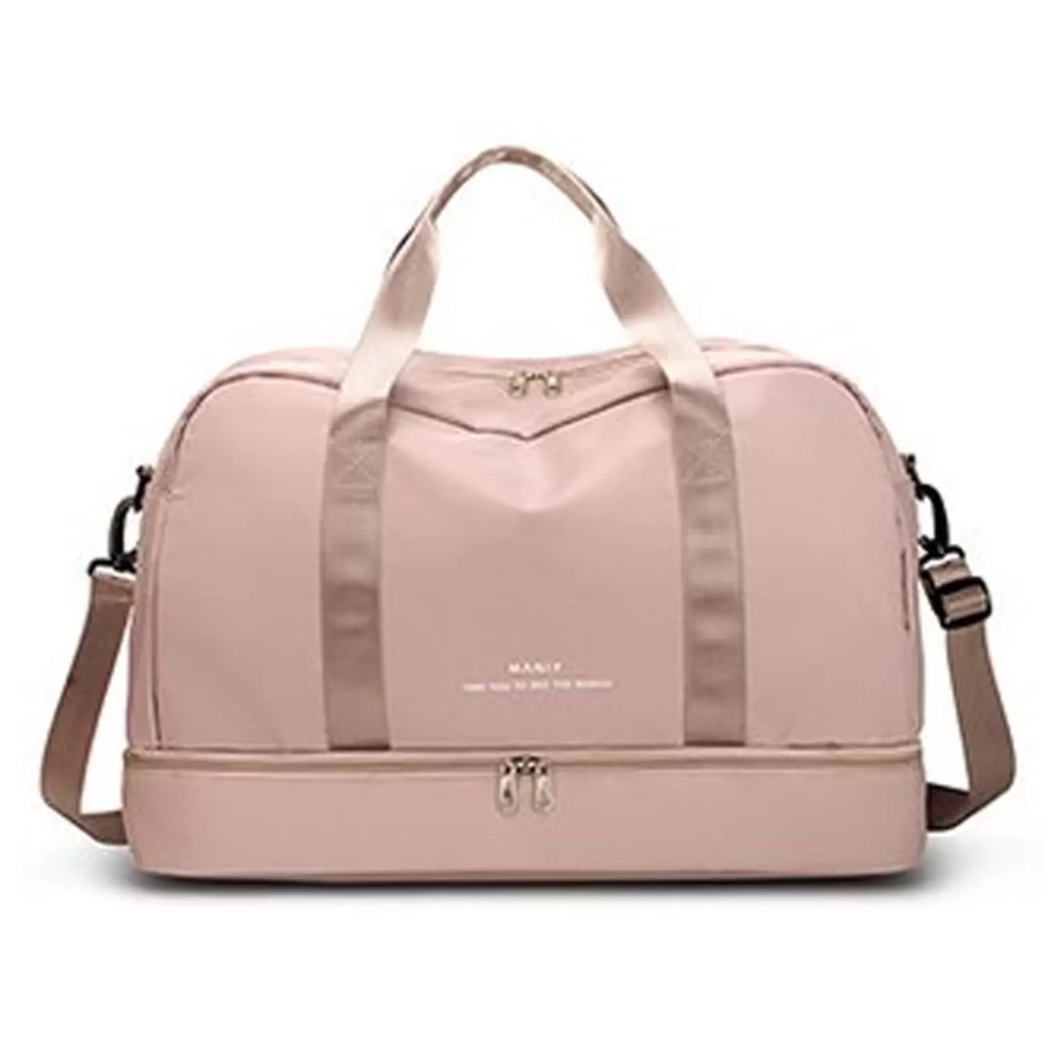 Weekender Bags Canvas Large Travel Duffel Bag for Women(Nude)