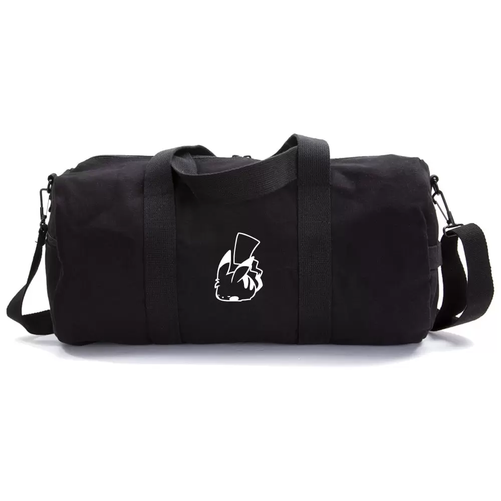 Pikachu Heavyweight Canvas Duffel Bag in Black