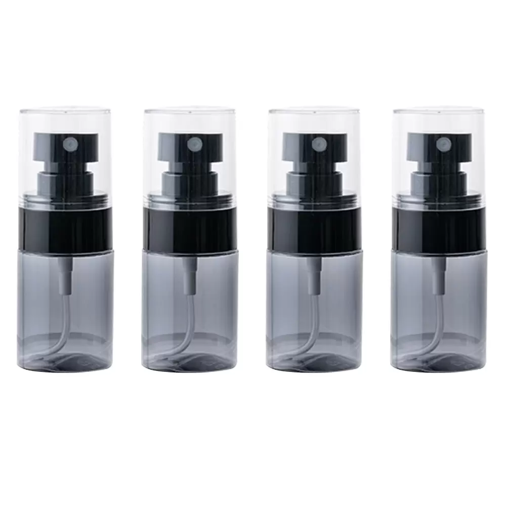 4PCS Travel Spray Bottles Refillable Empty Clear Plastic Spray Bottles Perfume Mouthwash Atomizer Travel Size Aerosol Bottle - Grey - 30ml