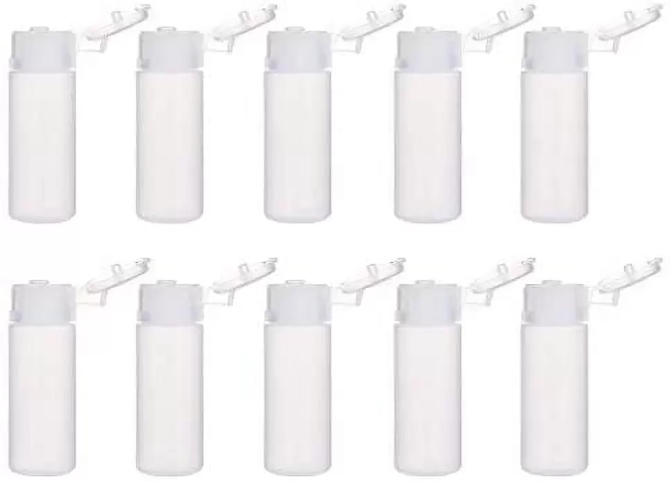 10 Pack 12ml 0.4oz Small Plastic Flip Cap Sample Bottle Empty Refillable Travel Bottles for Makeup Cosmetic Toiletries Product