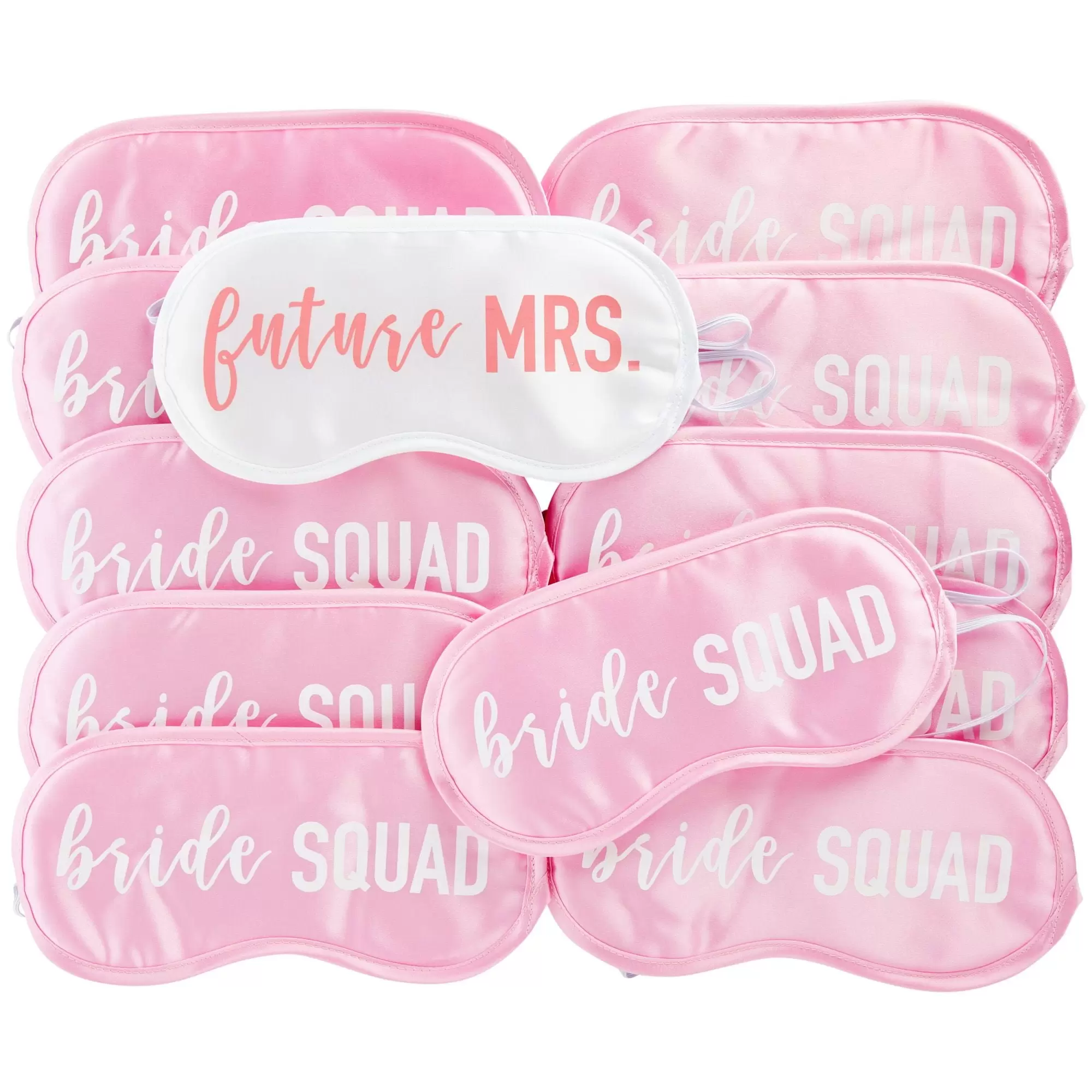 12 Pack Bachelorette Party Favors Eye Mask Set with Future Mrs and Bride Squad Masks for Sleeping. Accessories (4 x 8 In)