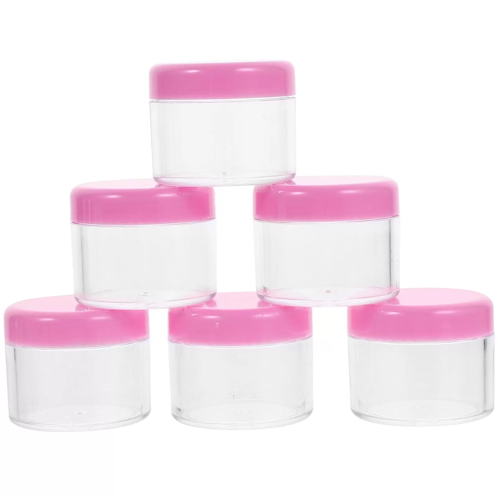 12 Pcs Lip Balm Containers Little Plastic Clear Travel Round Jars with Lids Lotion Dispenser Bottles Cover