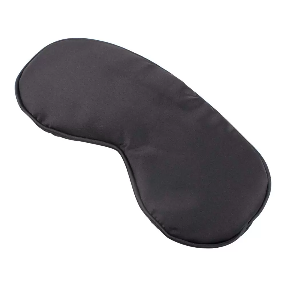 Reactionnx Silk Sleep Mask. Lightweight and Comfortable. Super Soft. Adjustable Contoured Eye Mask for Sleeping. Best Night Blindfold Eyeshade. Eye Mask with Adjustable Strap. Black