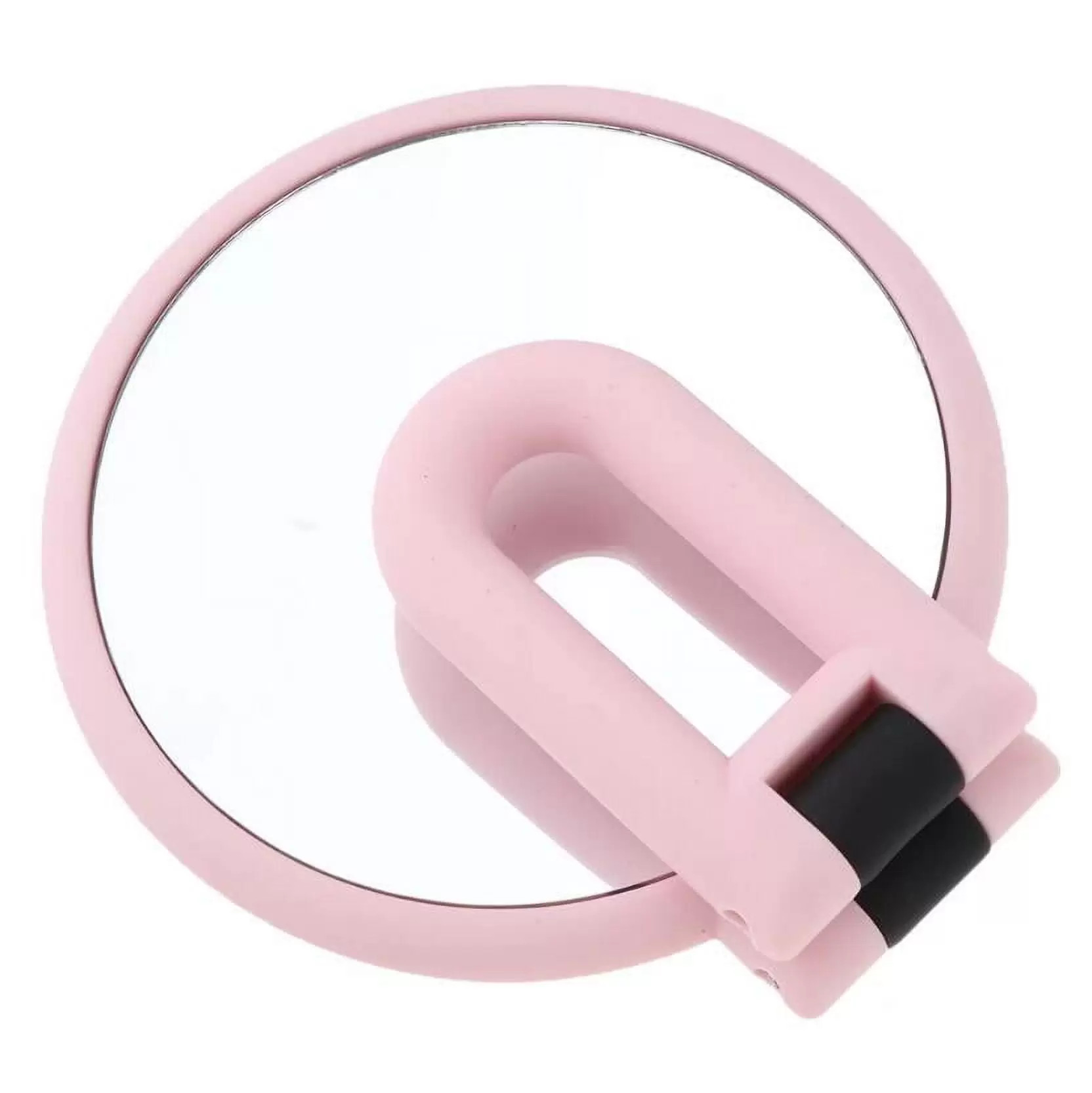 15x Magnifying Handheld Mirror Pink Travel Folding Hand Held Mirror.Double Sided Pedestal Makeup Mirror