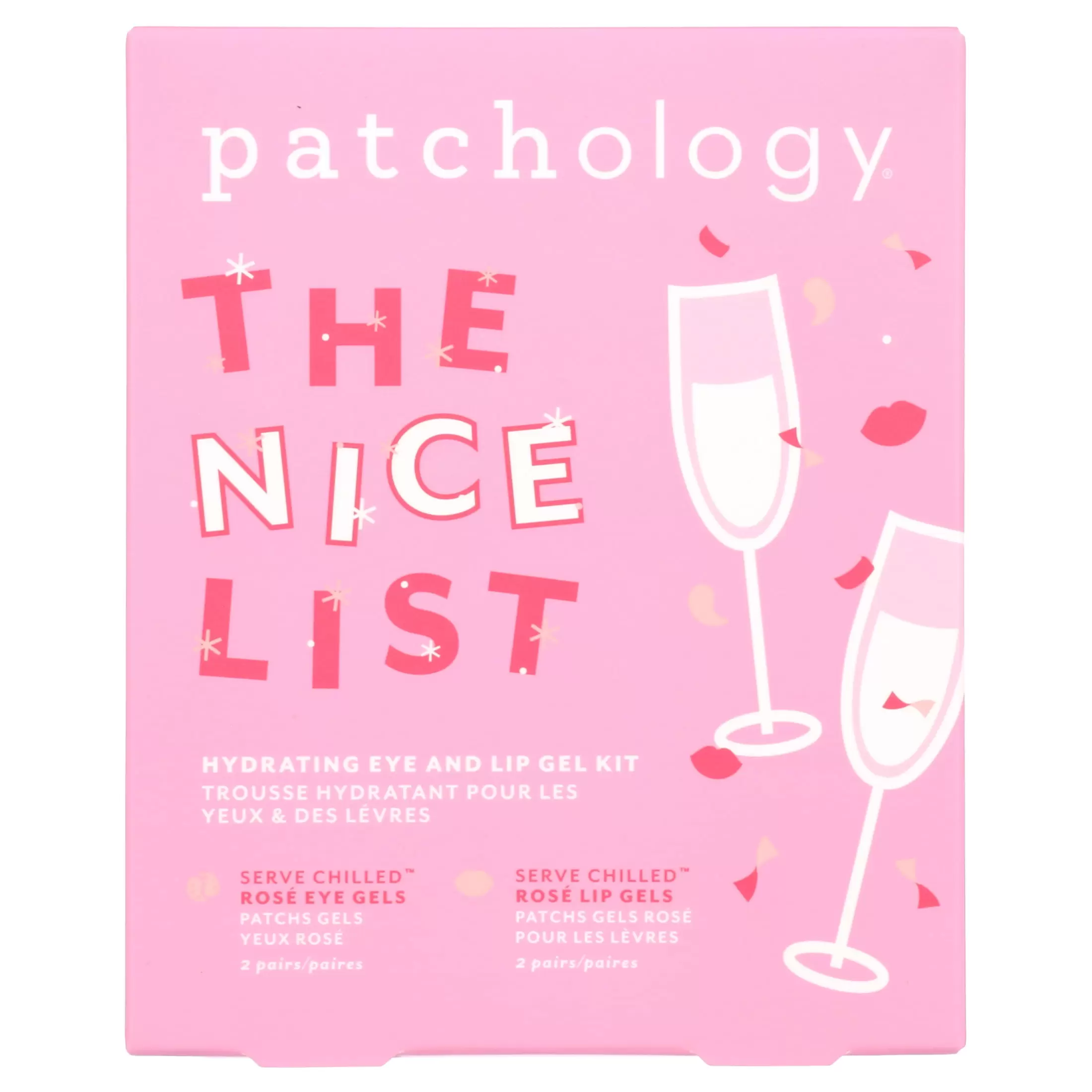 ($16 Value) Patchology The Nice List 4-Piece Eye and Lip Gel Mask Sampler Kit