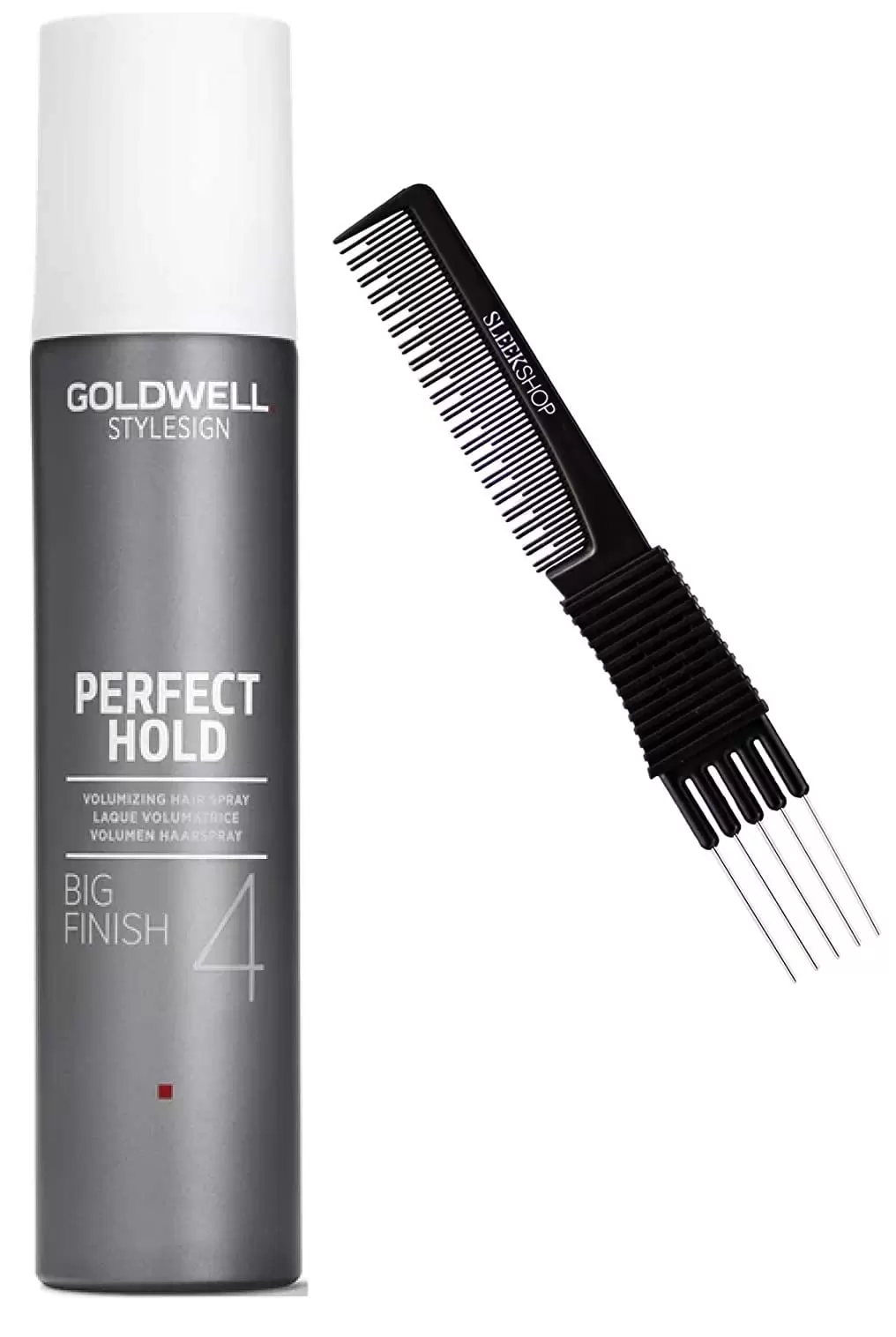 Goldwell Original Stylesign Perfect Hold BIG FINISH 4 Volumizing Hair Spray. Aerosol Hairspray (with Sleek Premium Carbon Teasing Comb) Style Sign (PREMIUM FULL SIZE - 8.7 oz / 329 ml)