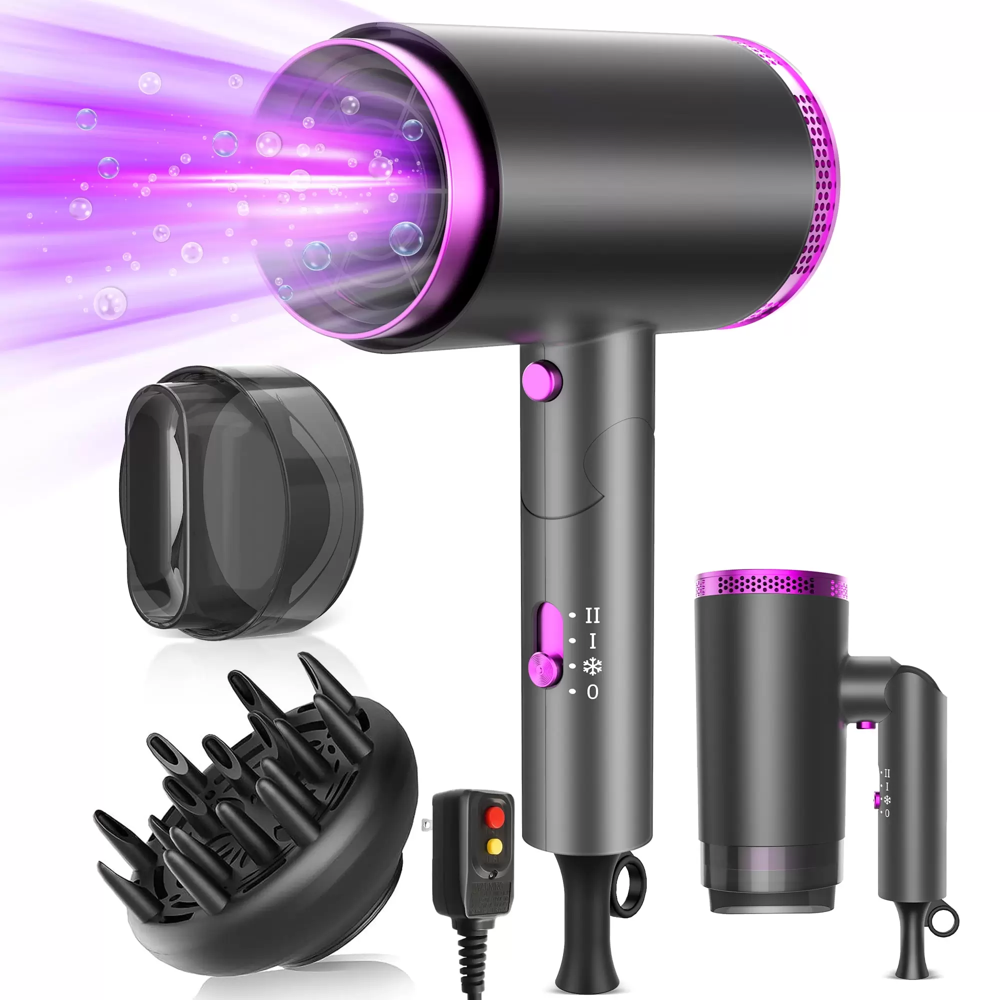 1875W Hair Dryer. Ifanze Professional Ionic Hair Blow Dryers with 3 Heat Settings. 2 Speed. Cool Settings.Fast Drying Blow Dryer for Home.Travel.Salon and Hotel