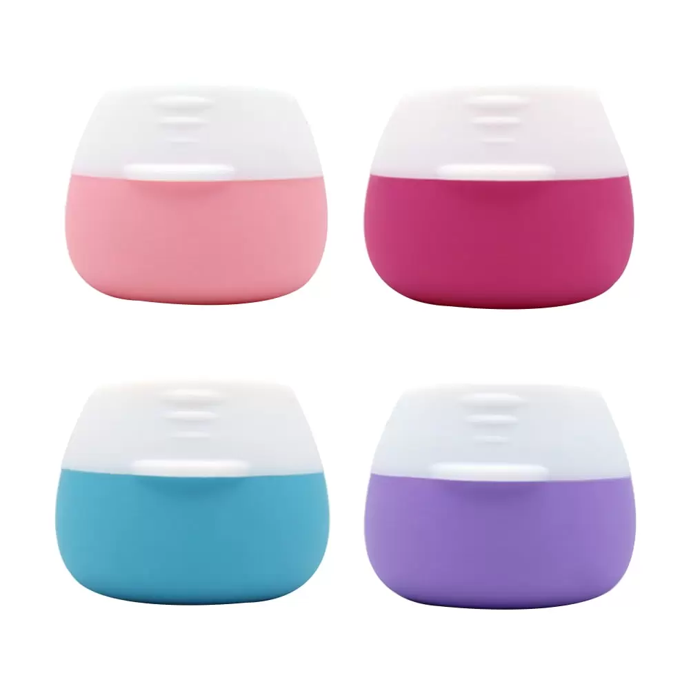 NUOLUX Jar Travel Bottle Container Cream Sample Cosmetic Silicone Lotion Hand Wash Face Toiletry Refillable Lid Jars Size