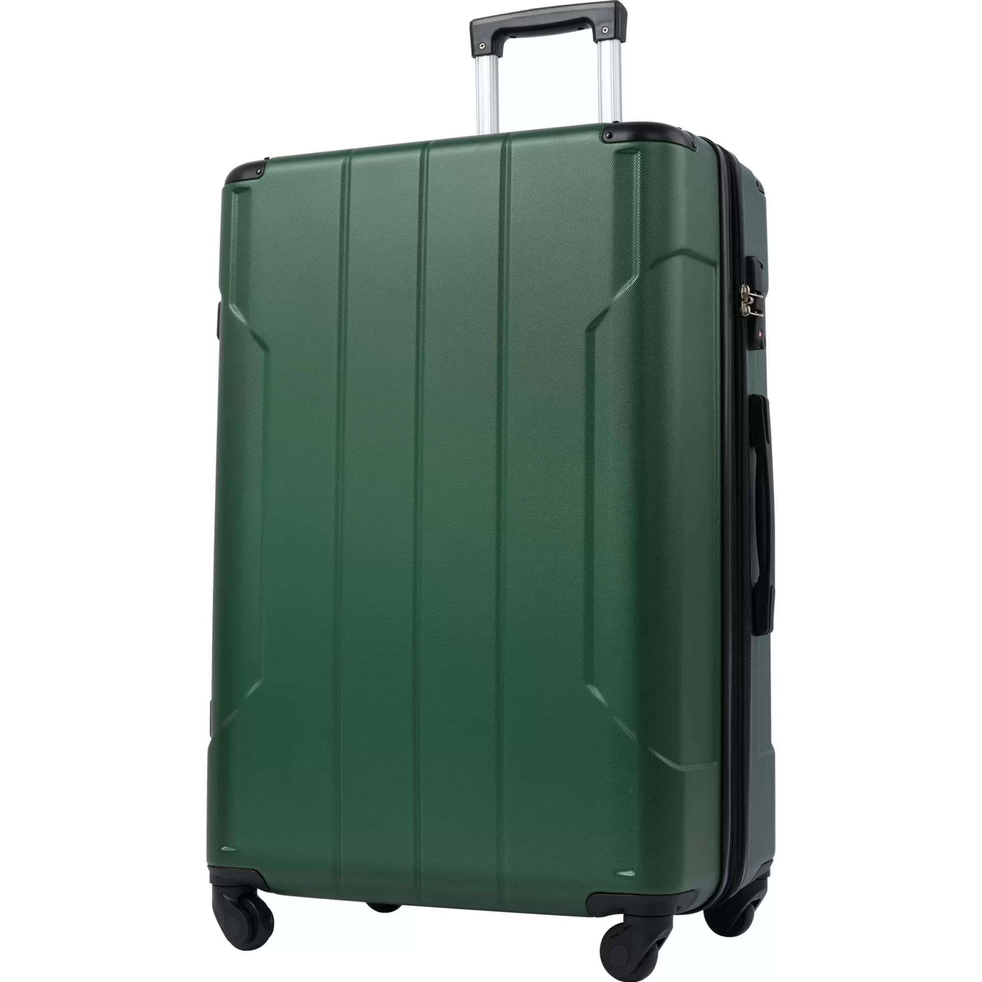 UBesGoo Carry on Luggage Set. 24'' Hardshell Lightweight Luggage Spinner Suitcase Travel with TSA Lock Green