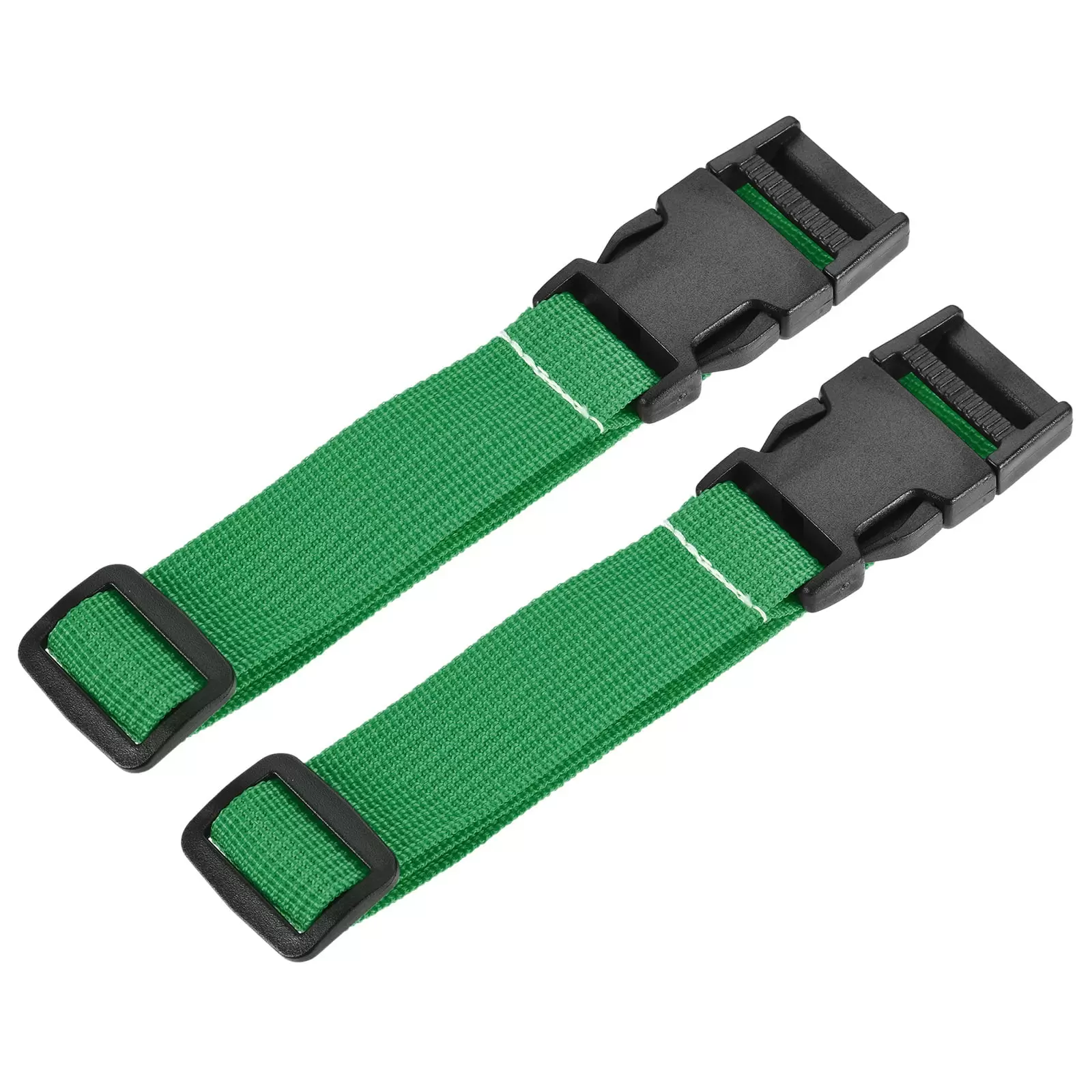 1x20 Inch Utility Strap with Buckle Polyester Belt for Packing (Green. 2 Pack)