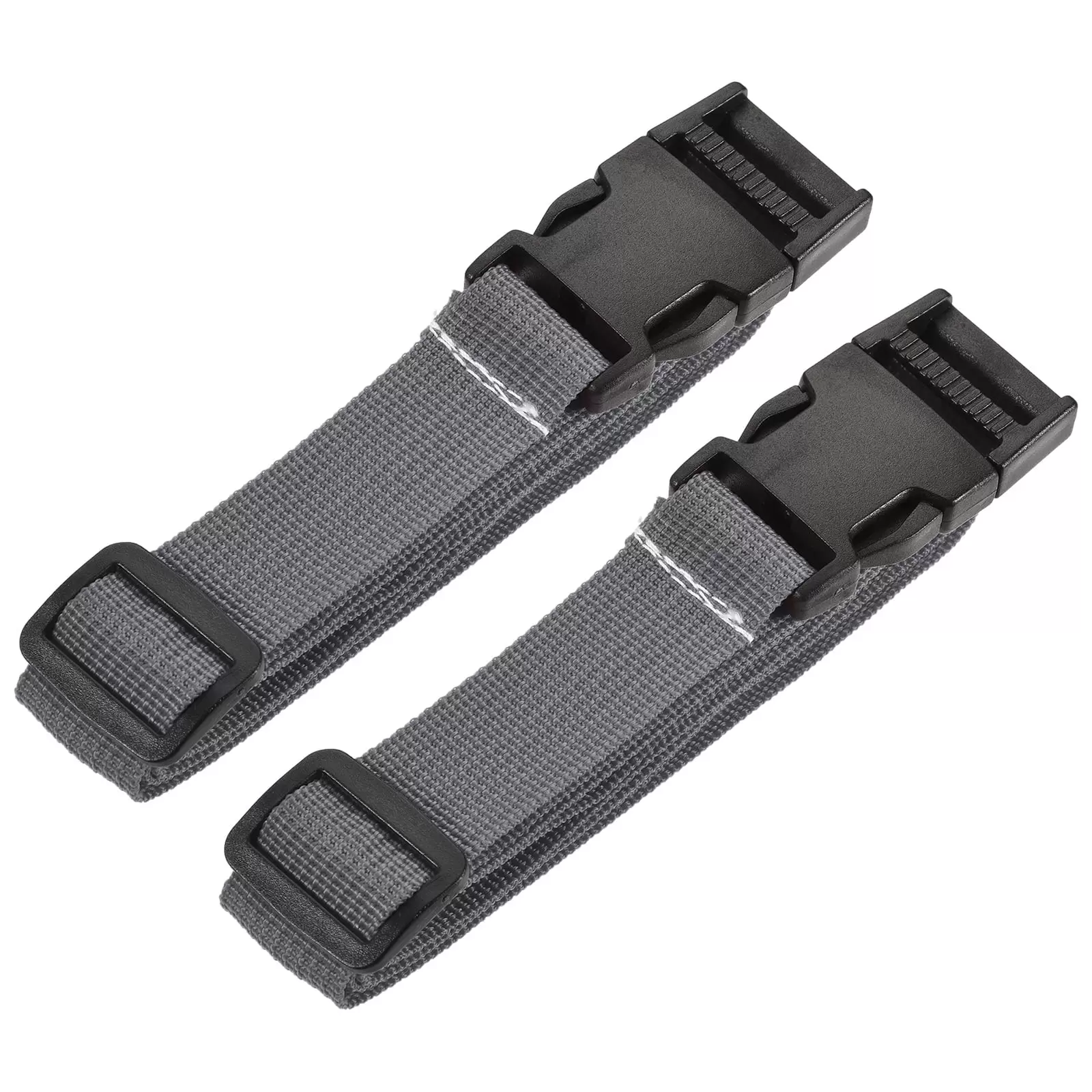 1x40 Inch Utility Strap with Buckle Polyester Belt for Packing (Gray. 2 Pack)