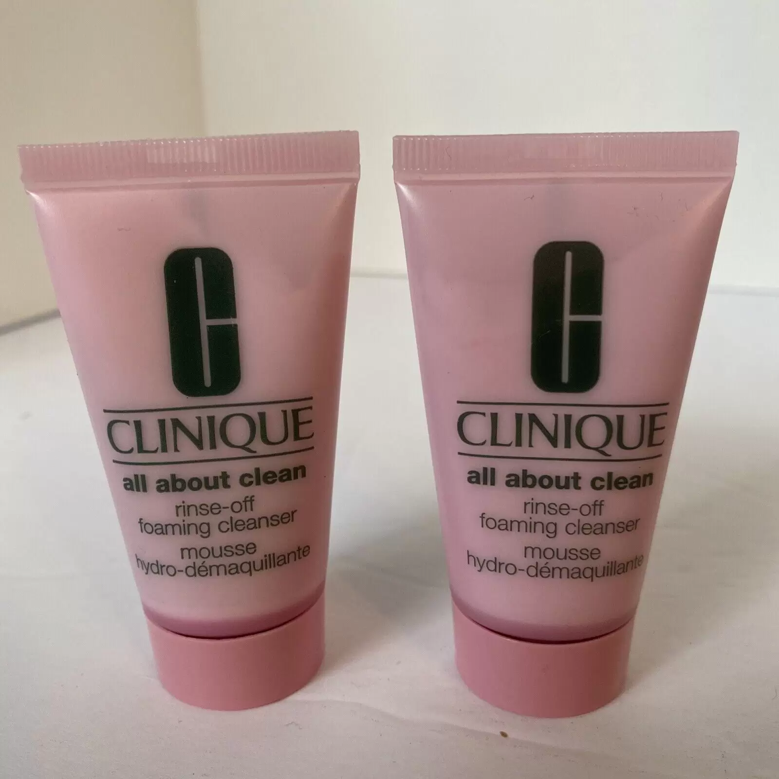 2 Clinique All About Clean Rinse-off Foaming Cleanser 1oz 30ml NEW UNBOX Travel