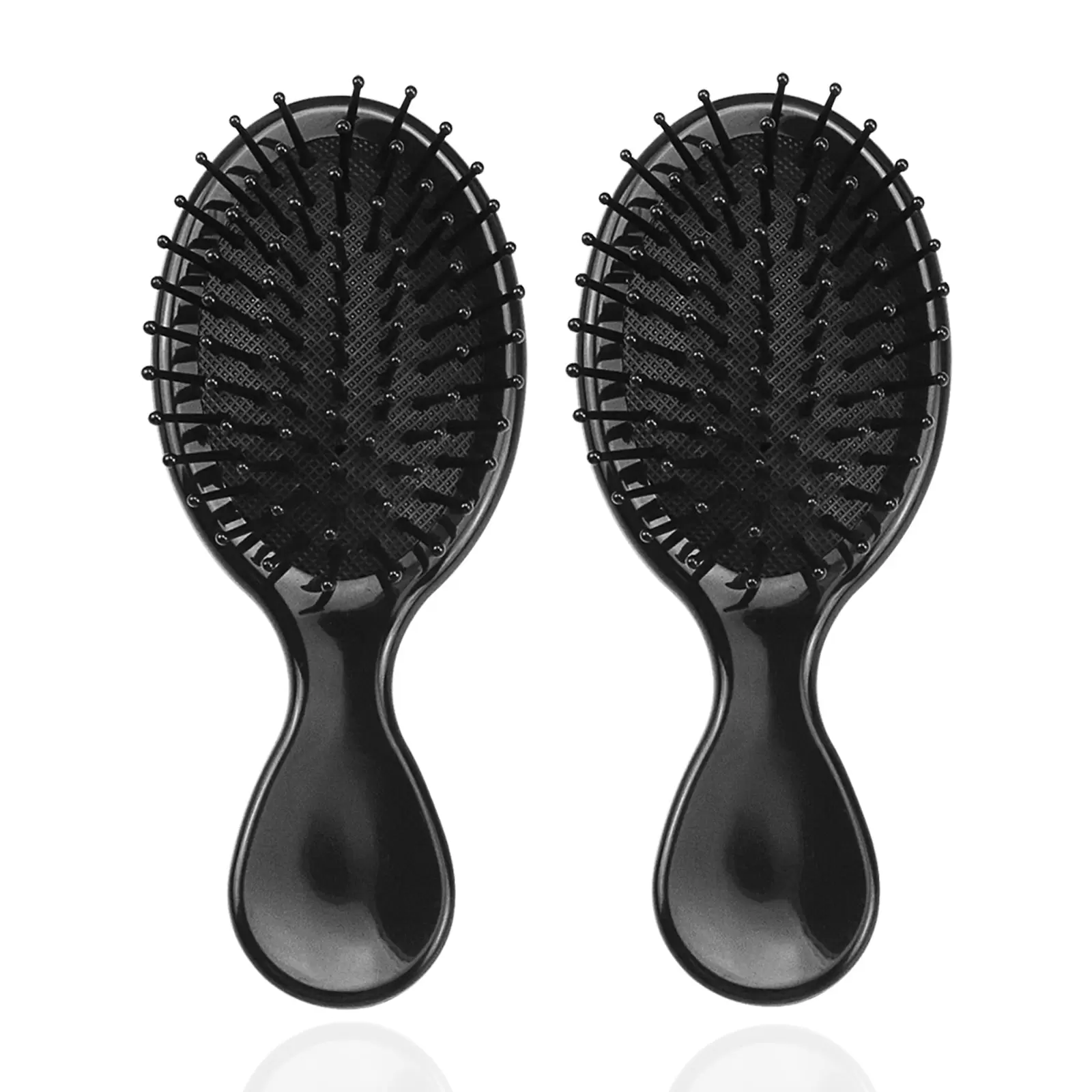 2 Pack Mini Detangling Hair Brush. Mini Hair Brushes. Pocket Travel Wet Dry Small Hair Brushes. Soft Bristles Paddle Toddler Oval Hairbrush for Kids Women Girls