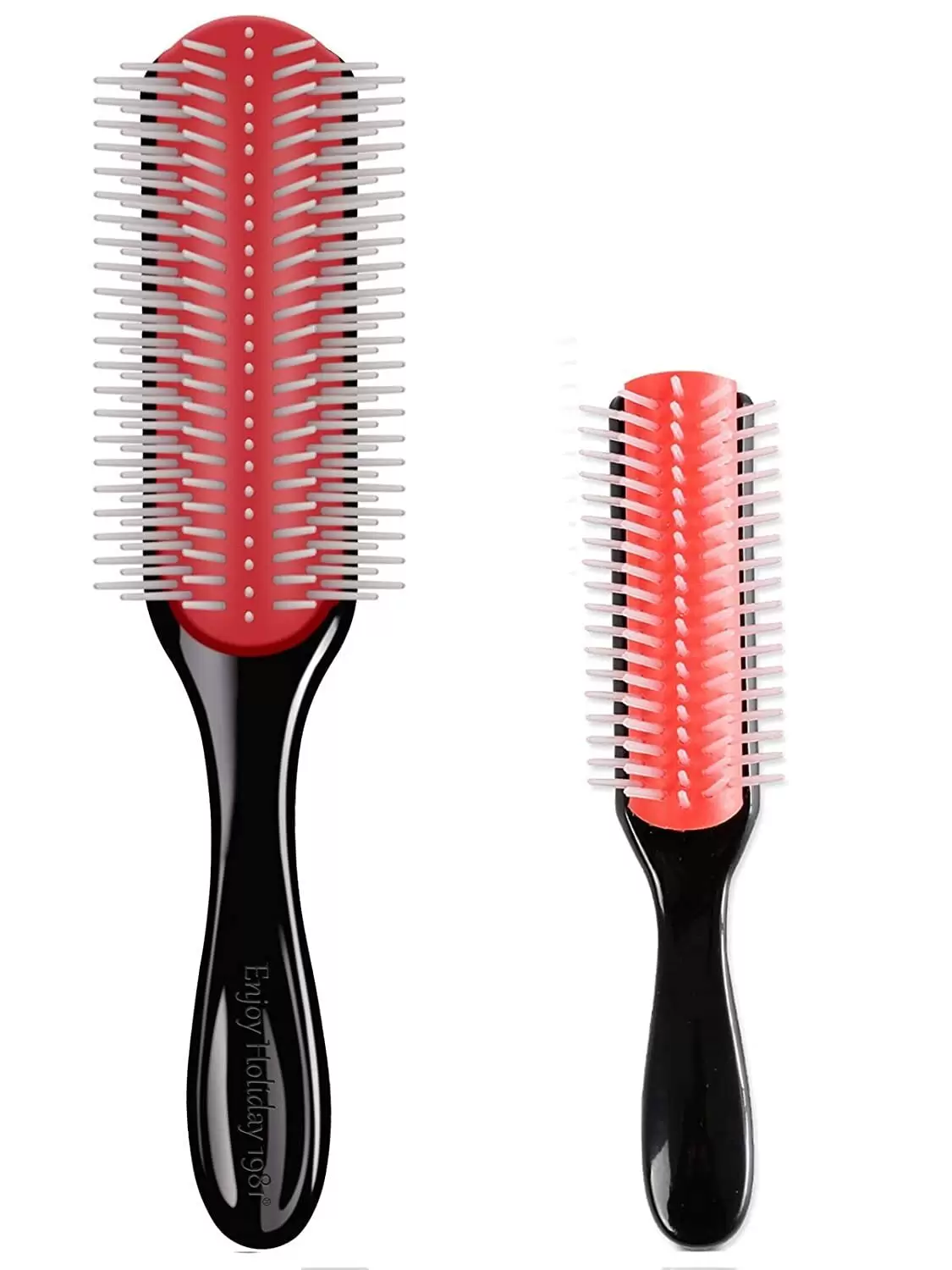 2 Pcs Wet Curly Hair Brush Styling Detangling Paddle Brush Wig Travel Hair Brushes for Women Men 7-Row + 5-Row