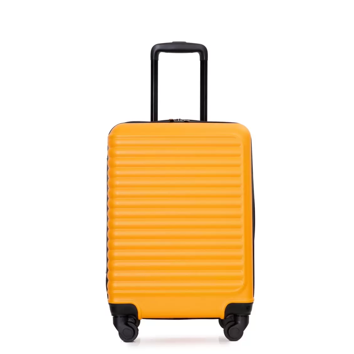 20 Lightweight Suitcase. ABS 39L Carry on Luggage with 360 Degree Double Spinner Wheels. Telescopic Handle and TSA Lock. Yellow