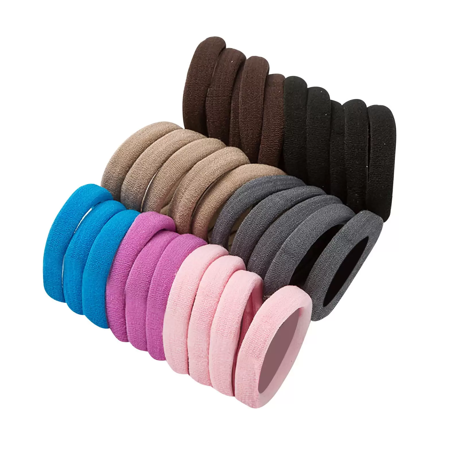 20 Pieces/30 Pieces Of Girl Non-Damage Hairband Elastic Hairband. Small Ponytail Fixing Rope. Mixed Color Soft Headband Accessories. Mini Seamless Baby Hairband Silk Hair Bands Slip Hair Rubber Bands