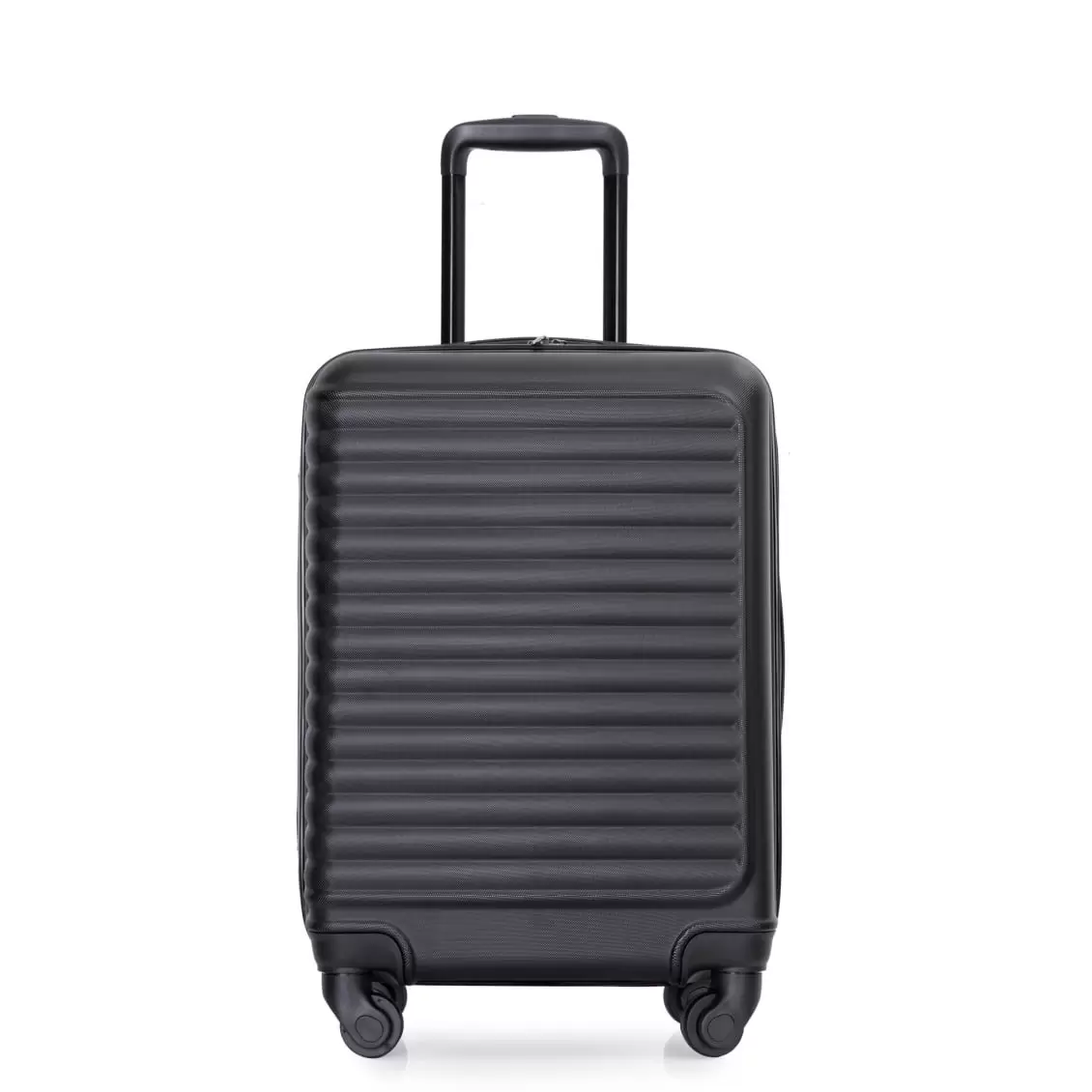 20 inch Carry on Luggage. Lightweight ABS Suitcase with 360?? Spinner Wheels Adjustable Pull Rod Free Gift (a Non-Woven Bay) Capacity 39L. Black