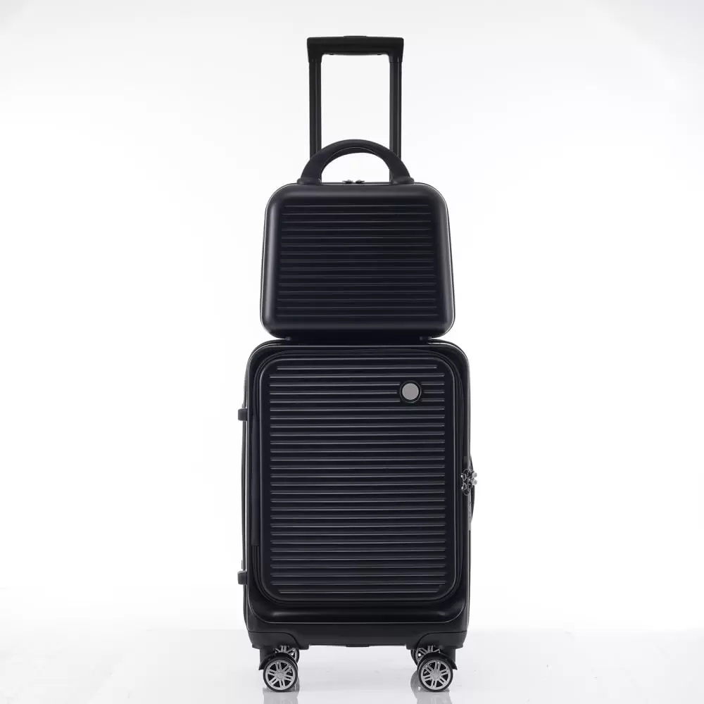 20 inch Suitcase. Hardshell Luggage with Front Pocket and USB Port. 360?? Spinner Wheels Lightweight Case