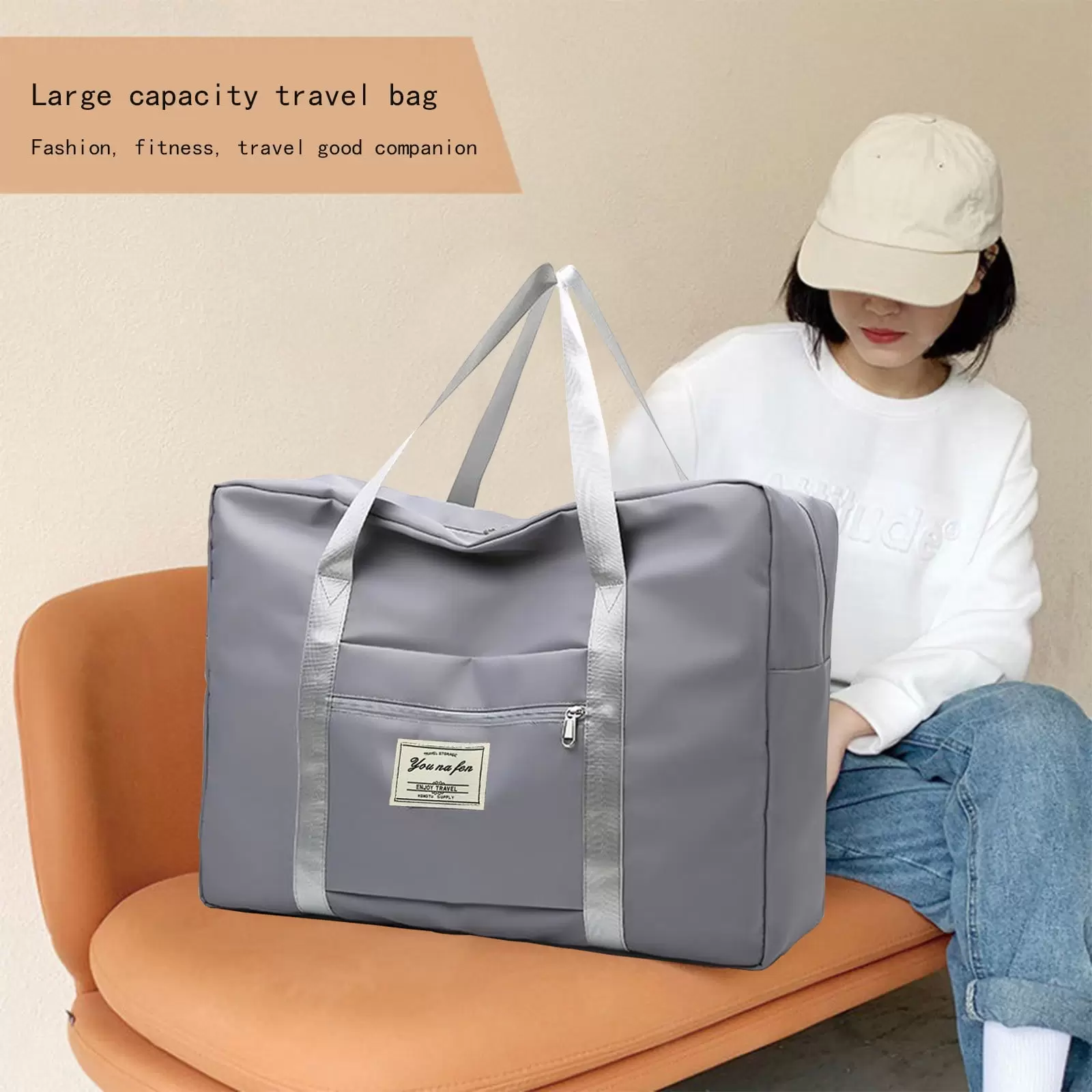 2024 Clearance Deals Foldable Travel Duffel Bag Tote Carry On Luggage Sport Duffle Week-ender Overnight For Women And Girls