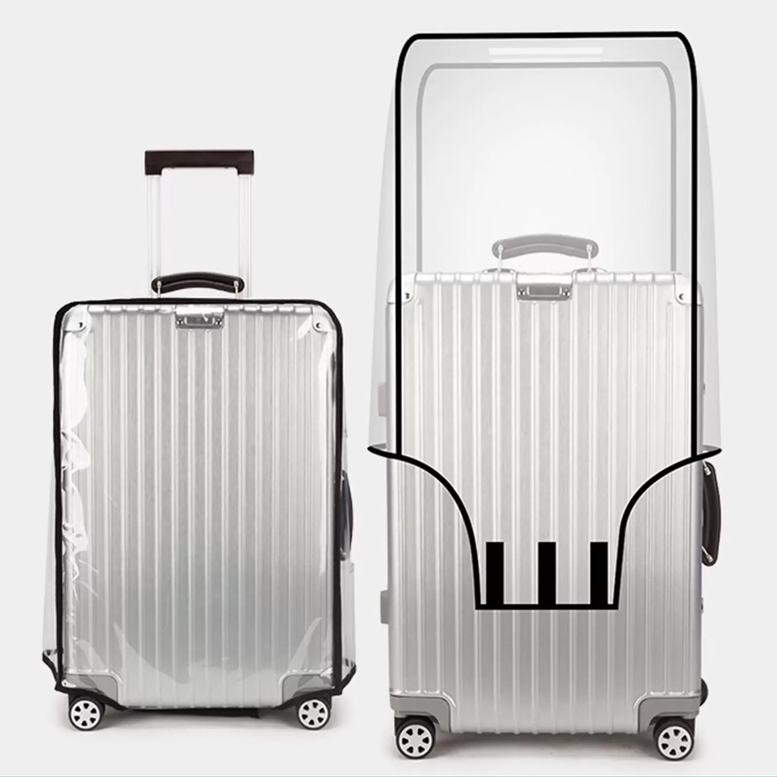 2024 New Luggage Protector Suitcase Cover Clear Pvc Suitcase Cover Protectors Luggage Cover For Wheeled Suitcase Fits Most