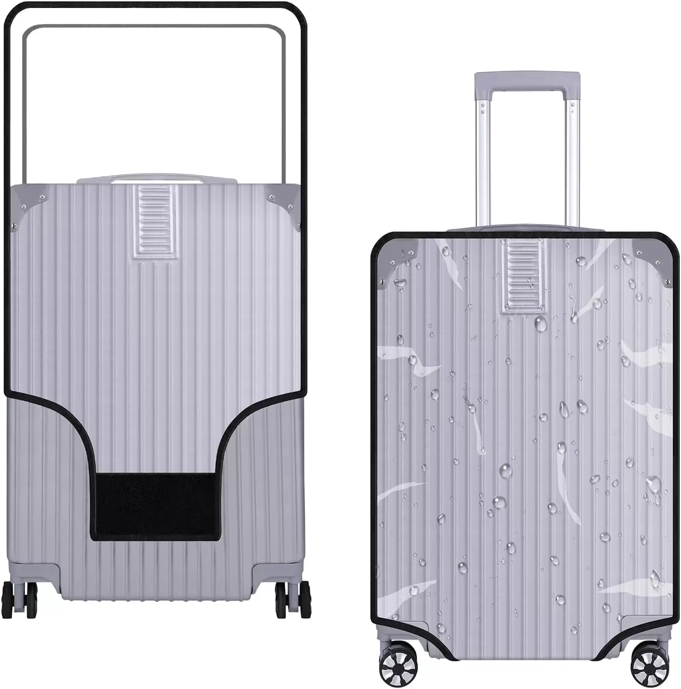 22Inch(14.8L*19.8H*9.7W) Luggage Cover Protector Bag PVC Clear Plastic Suitcase Cover Protectors Travel Luggage Sleeve Protector