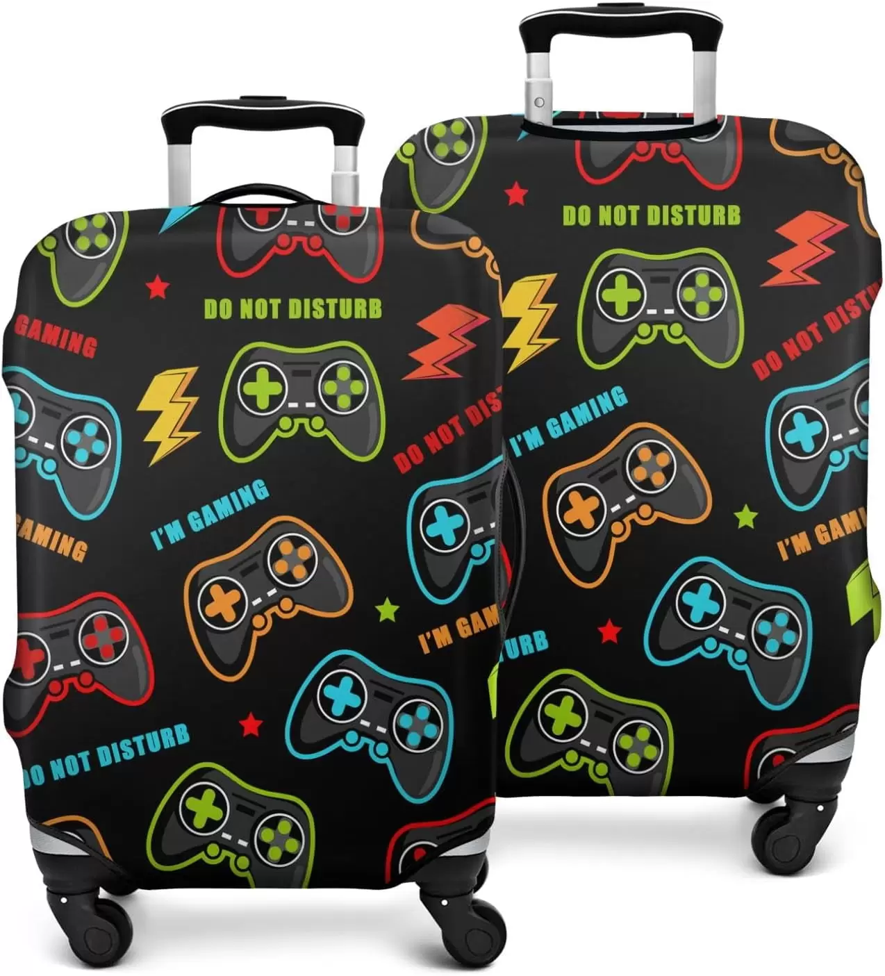 Video Game Weapon Controller Travel Luggage Cover Suitcase Protector Washable Anti-scratch Baggage Covers