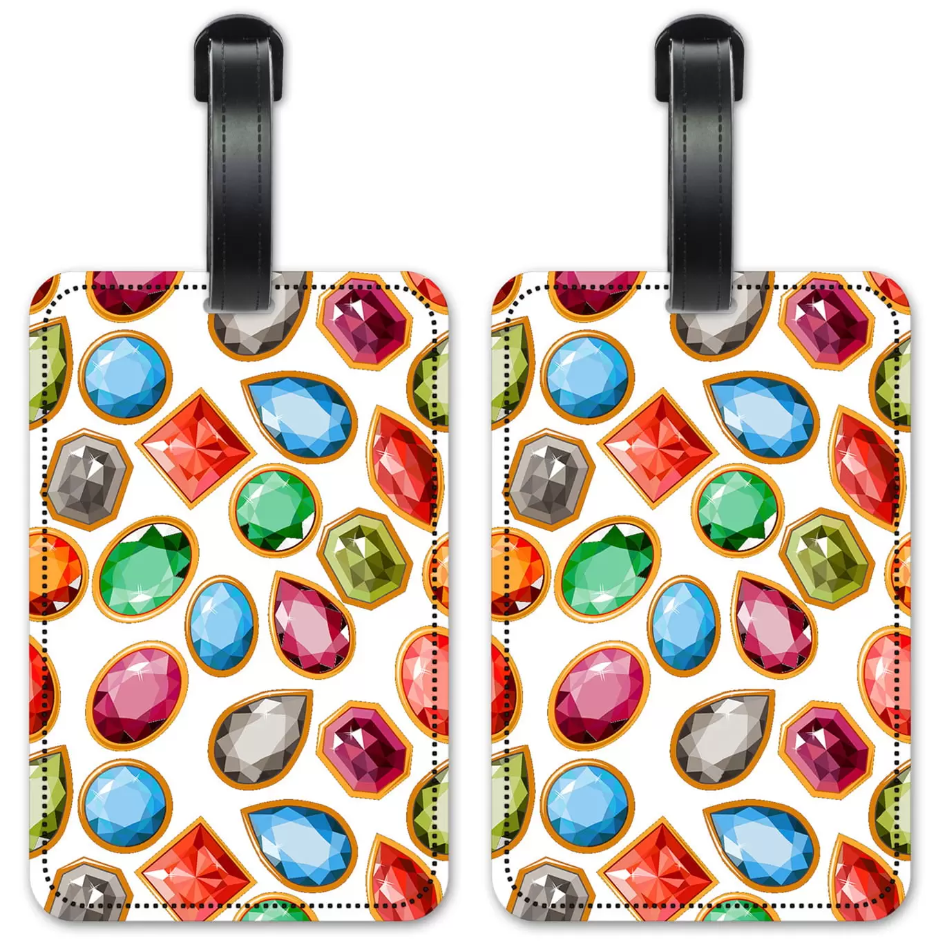 Gems - Luggage ID Tags / Suitcase Identification Cards - Set of 2