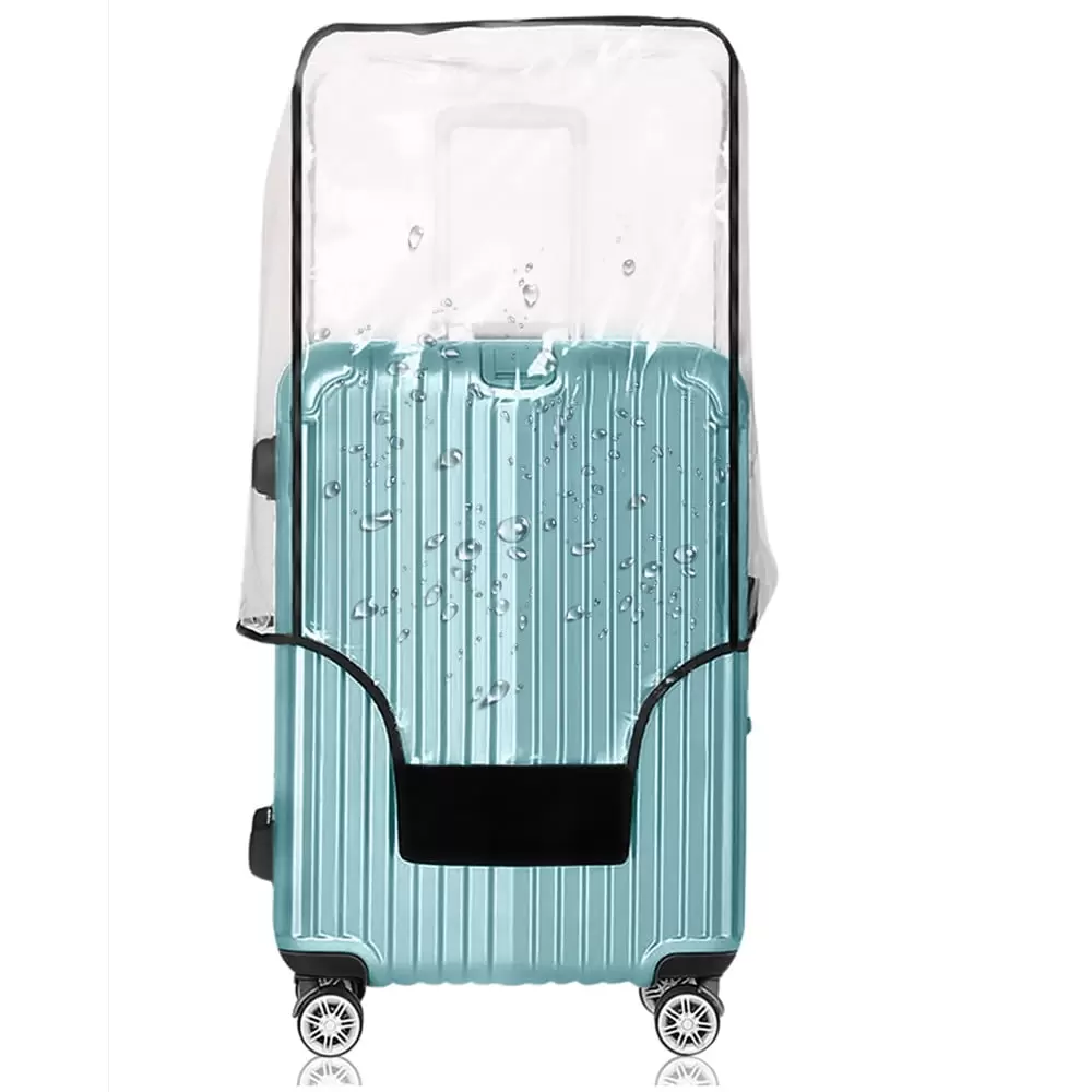 24IN Clear Luggage Cover PVC Suitcase Cover Luggage Protector Waterproof Cover for Wheeled Suitcase