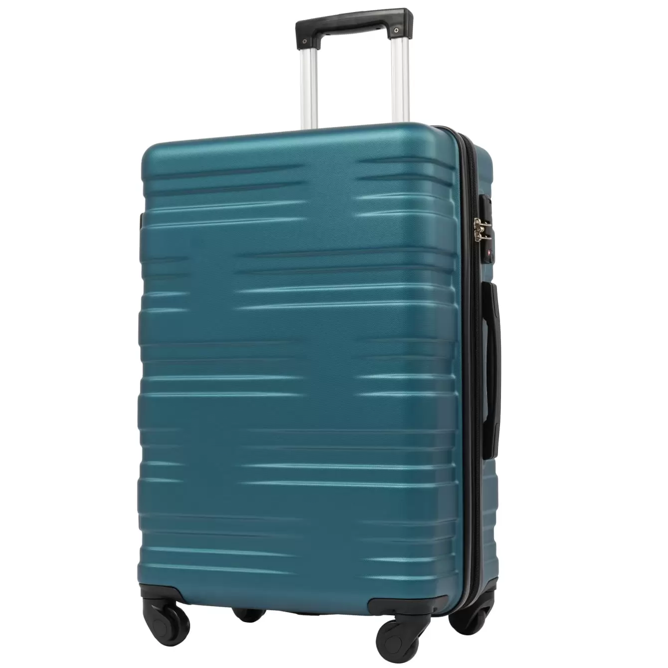 28 ABS Check In Luggage. Hardside Expandable Suitcase with TSA Lock 360?? Spinner Wheels for Travel. Antique Blue Green