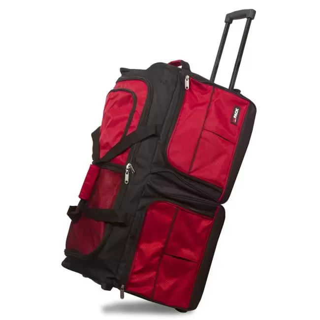 28 in. Heavy Duty Rolling Duffle Bag - Red