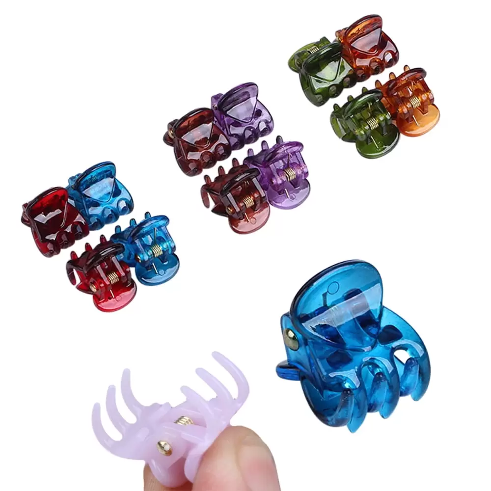 MesaSe 24 Pieces Mini Hair Claw Clips Plastic Hair Claws Pins Clamps Small Hair Jaw Clips for Girls and Women (Multi-color)-Great for Easily Pulling Up Your Hair.Perfect for All Hair Types