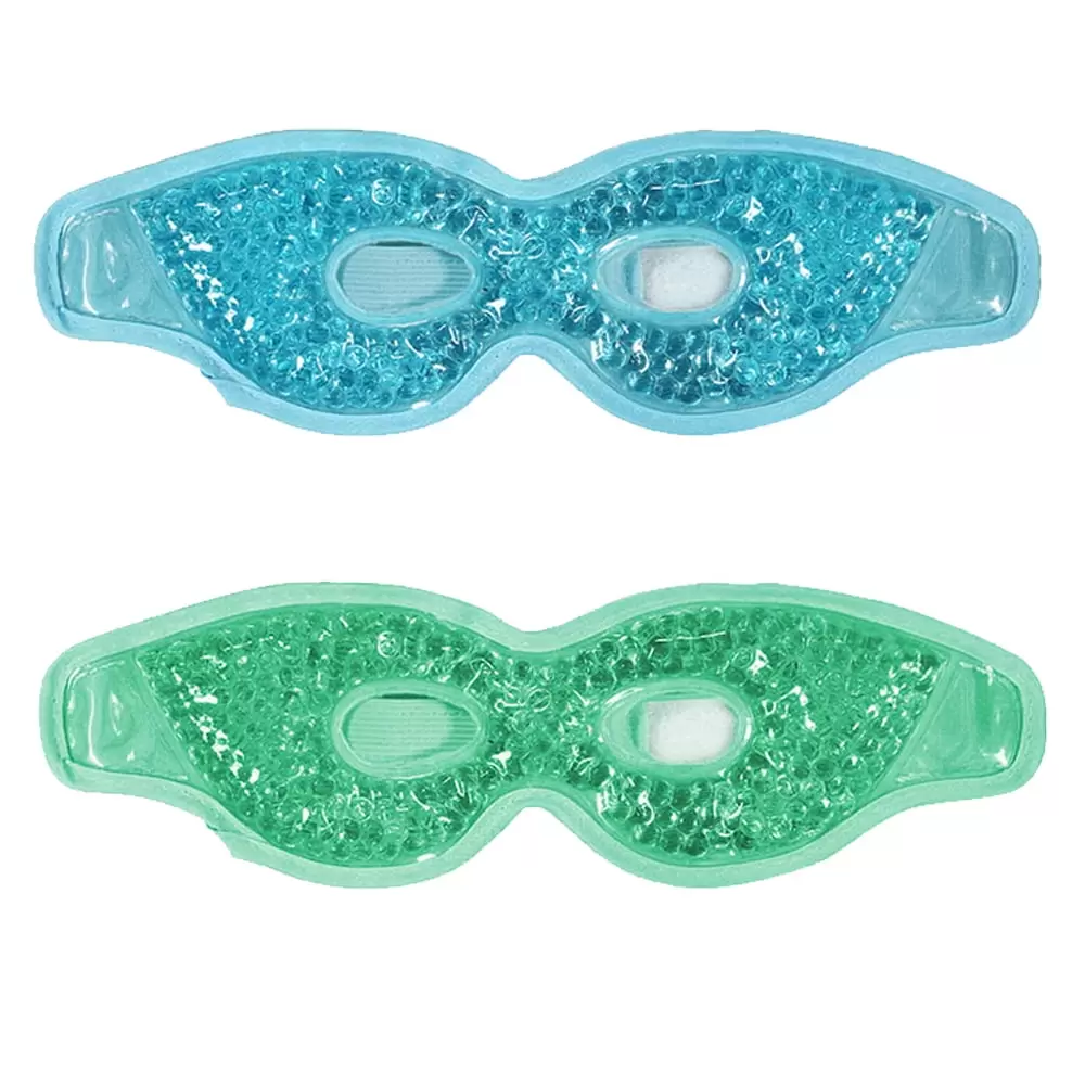 Reusable Gel Eye Mask for Puffy Eyes. Ice Eye Mask Frozen Eye Cold Compress for Dark Circles. Migraines. Stress Relief. Skin Care - Blue.Green.Sky blue+green