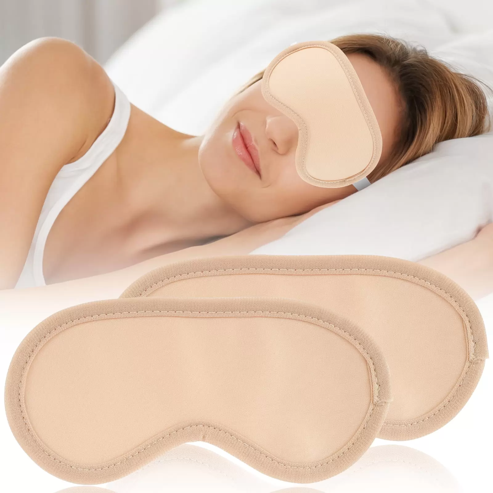 2Pcs Castor Oil Packs.Castor Oil Pack Wrap for Relax Eyes.Castor Oil Compress Wrap Reusable.Soft Comfortable Eye Oil Wrap Leak-Proof with Adjustable Elastic Strap