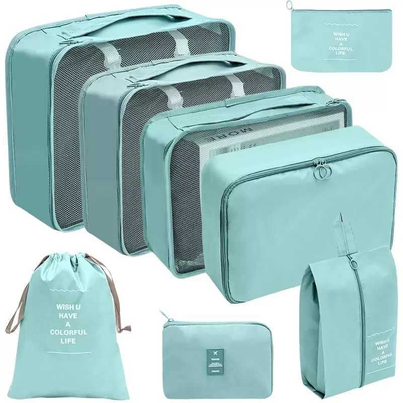 Camibrarace 8 Set Packing Cubes Luggage Packing Organizers for Travel Accessories