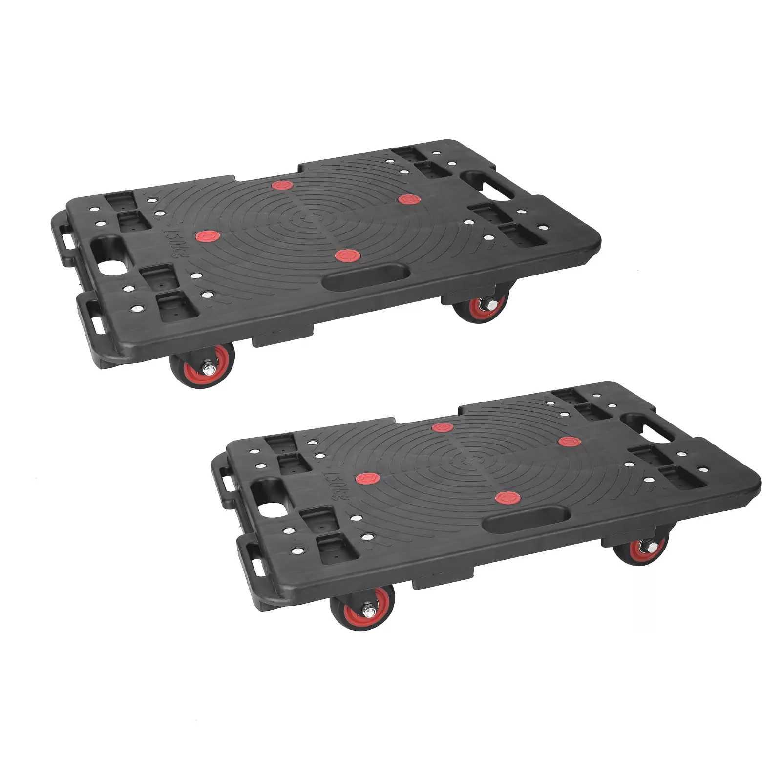 2pcs Portable Folding Hand Truck.330 Lbs Capacity.4 Rotate Wheels Transport Trolley Luggage Cart For Home Office Travel