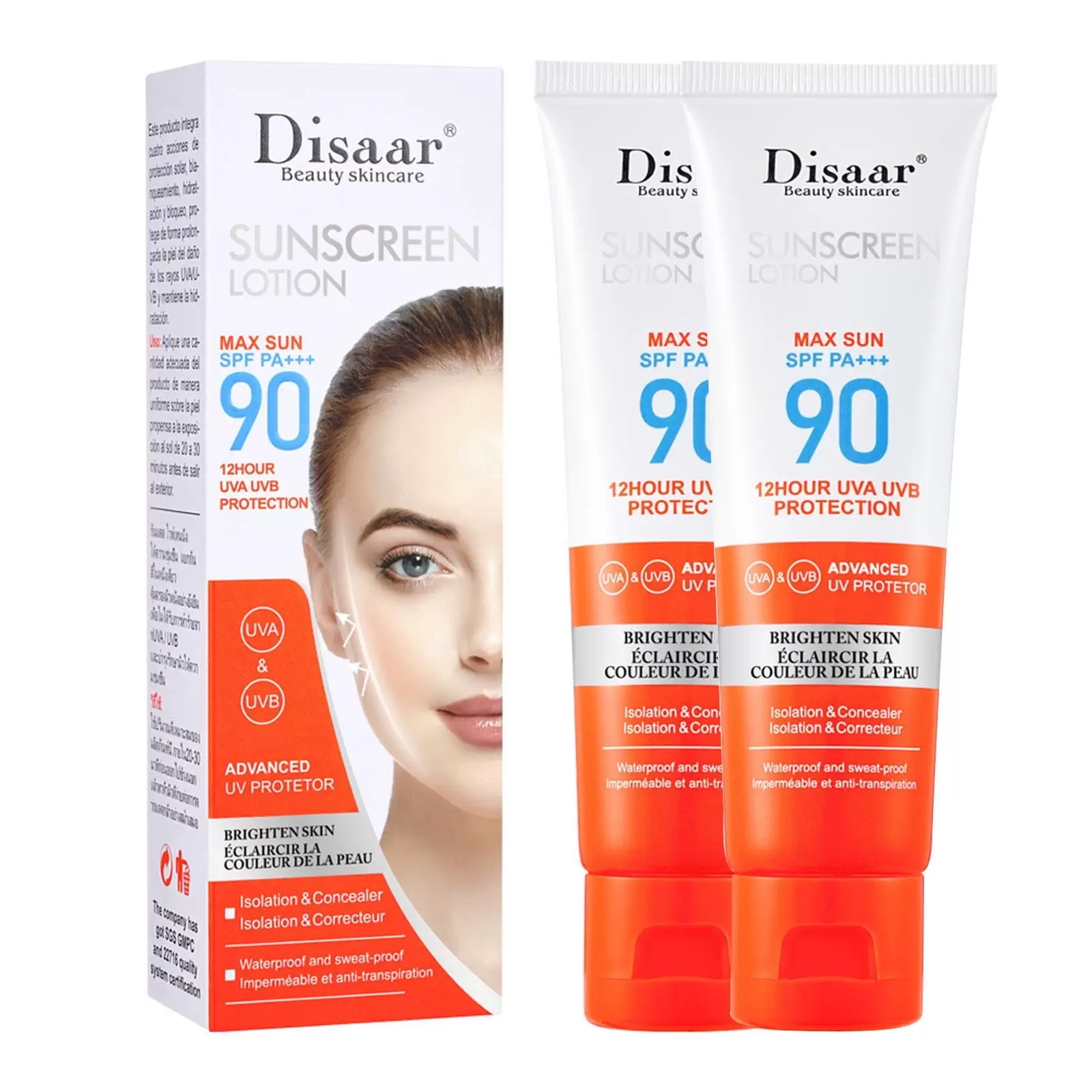 3 in 1 Face Sunscreen. Protector Solar Con Color .Natural Color. Moisturizer and Concealer - Color Correcting. Long-Lasting. And Hydrating. Skin Tone Adjusting for Mature Skin for Women and Men