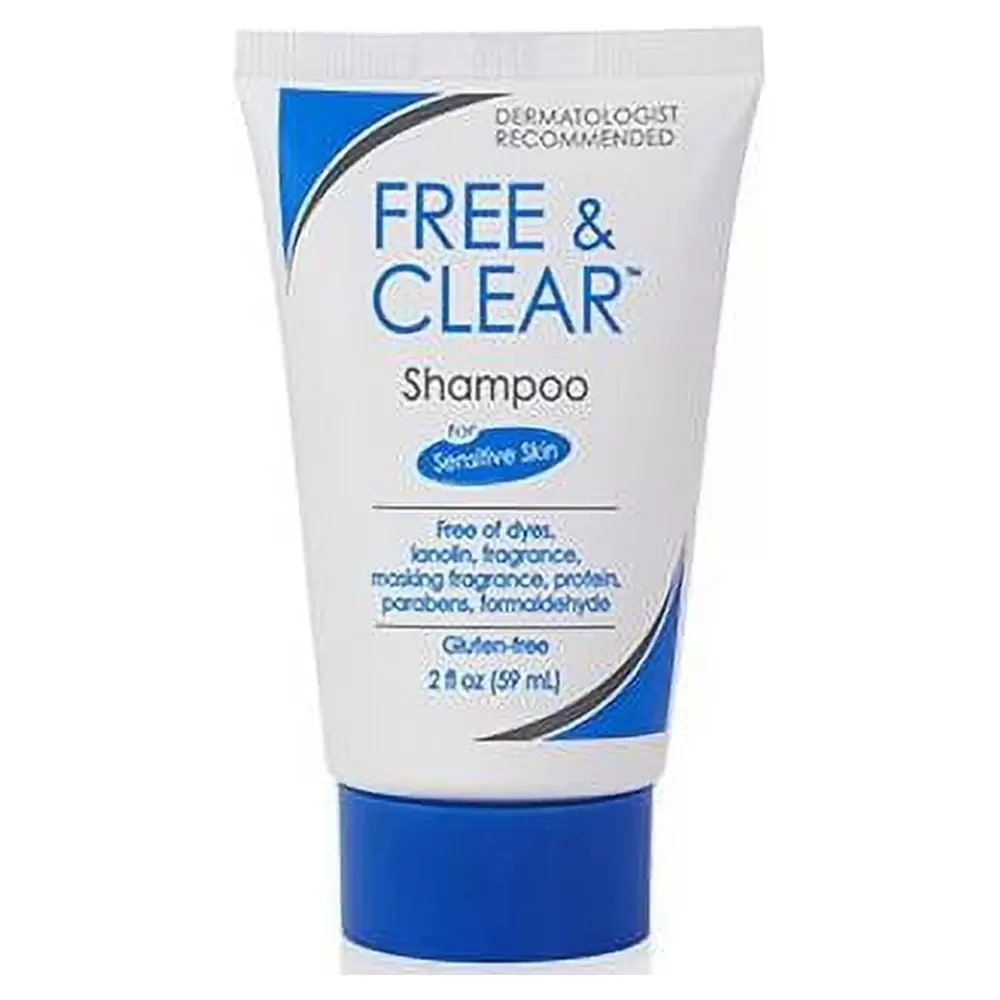 3 Pack Free & Clear Shampoo Travel Size 2oz Each