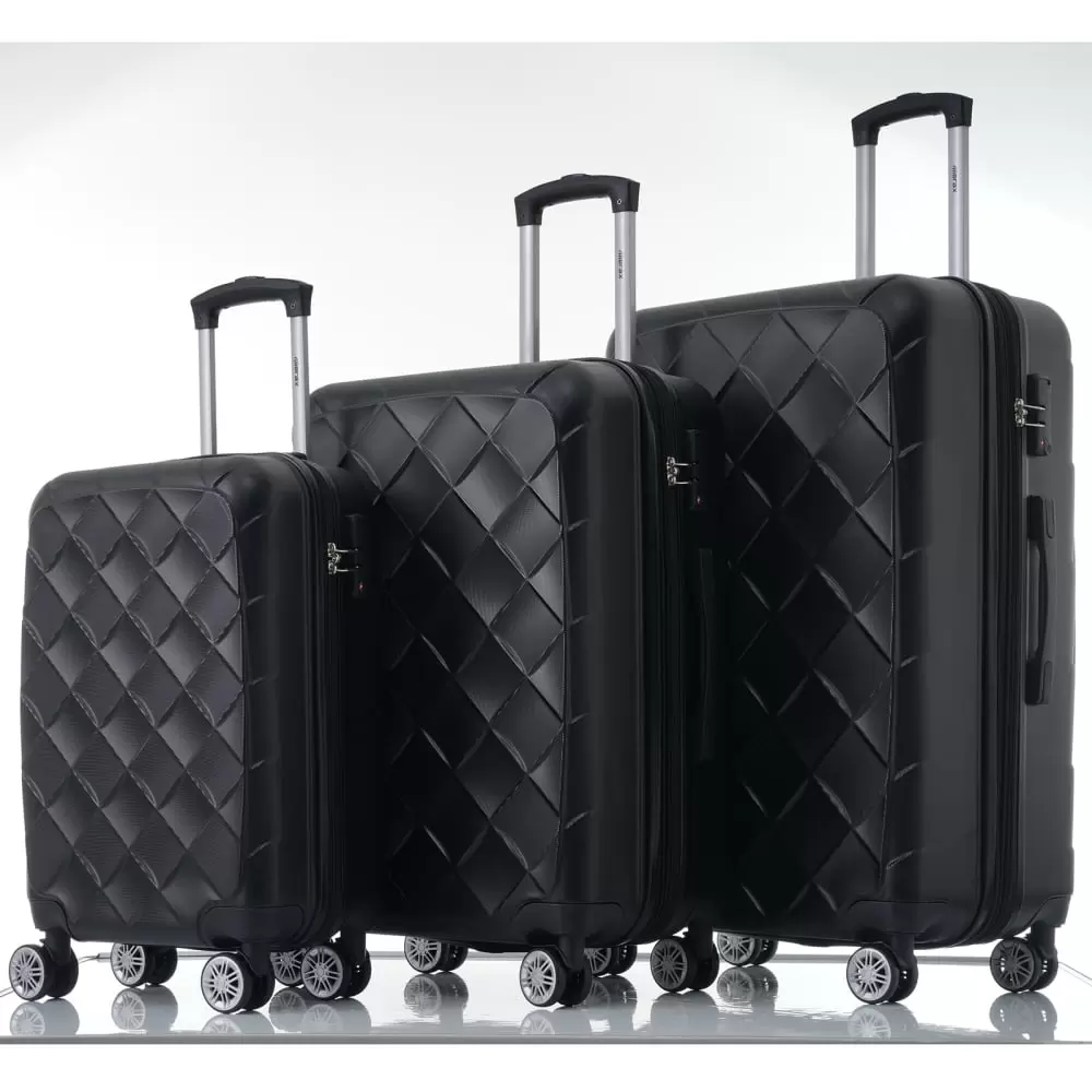 3 Piece Hardshell Luggage Set. 20 24 28 Luggages Spinner Suitcase with TSA Lock. Lightweight Luggage Set