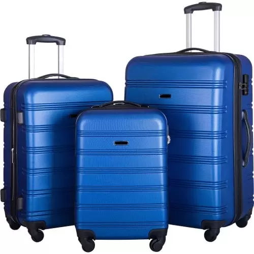 3 Piece Luggage Set Hardside Spinner Suitcase with TSA Lock 20 24' 28 Available