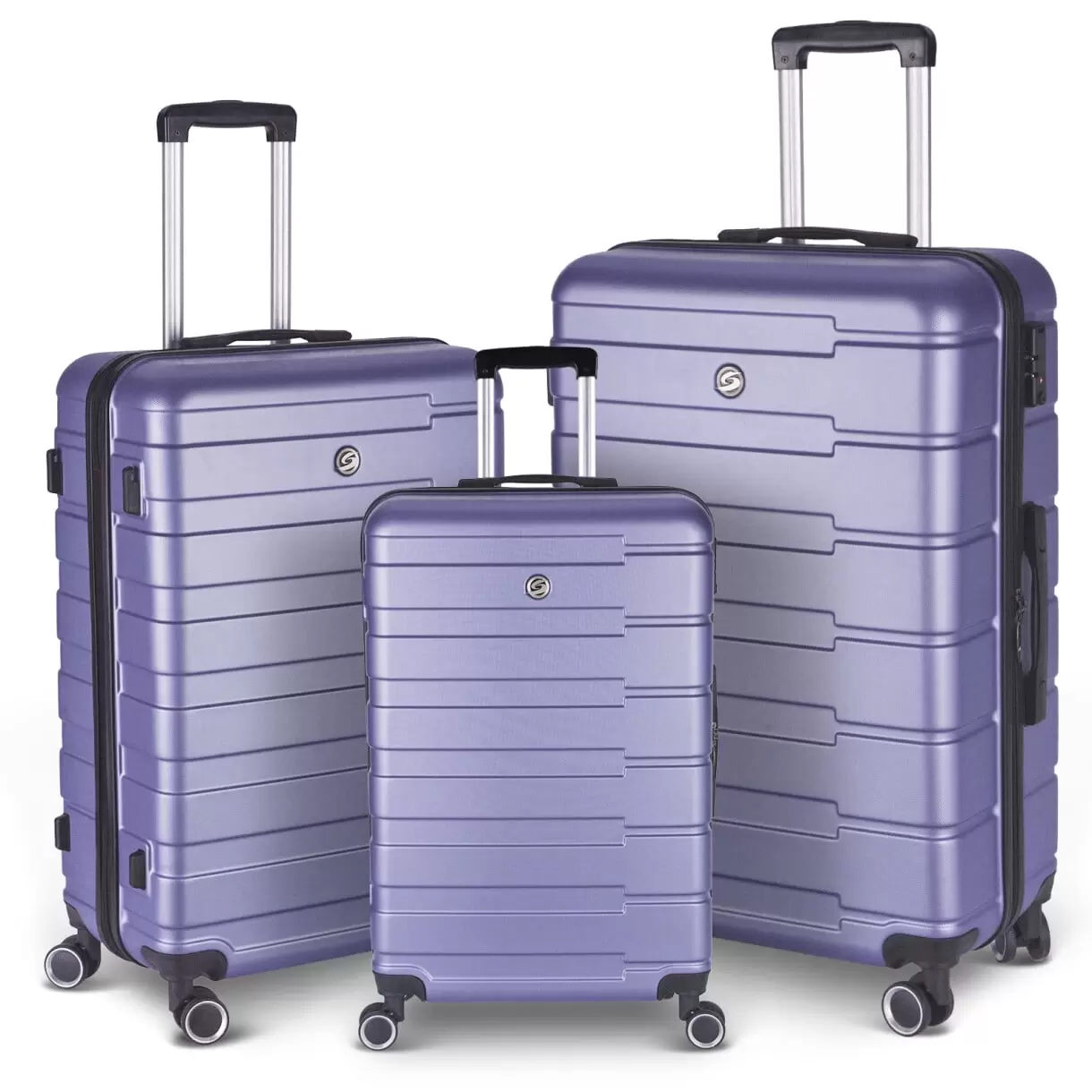 3 Piece Luggage Sets.Hardside Expandable Travel Laggage with TSA Lock (20/24/28).Rolling Travel Luggage Set with Spinner Wheels Carry On Luggage Set.Women Business and Student Suitcase Set.Purple