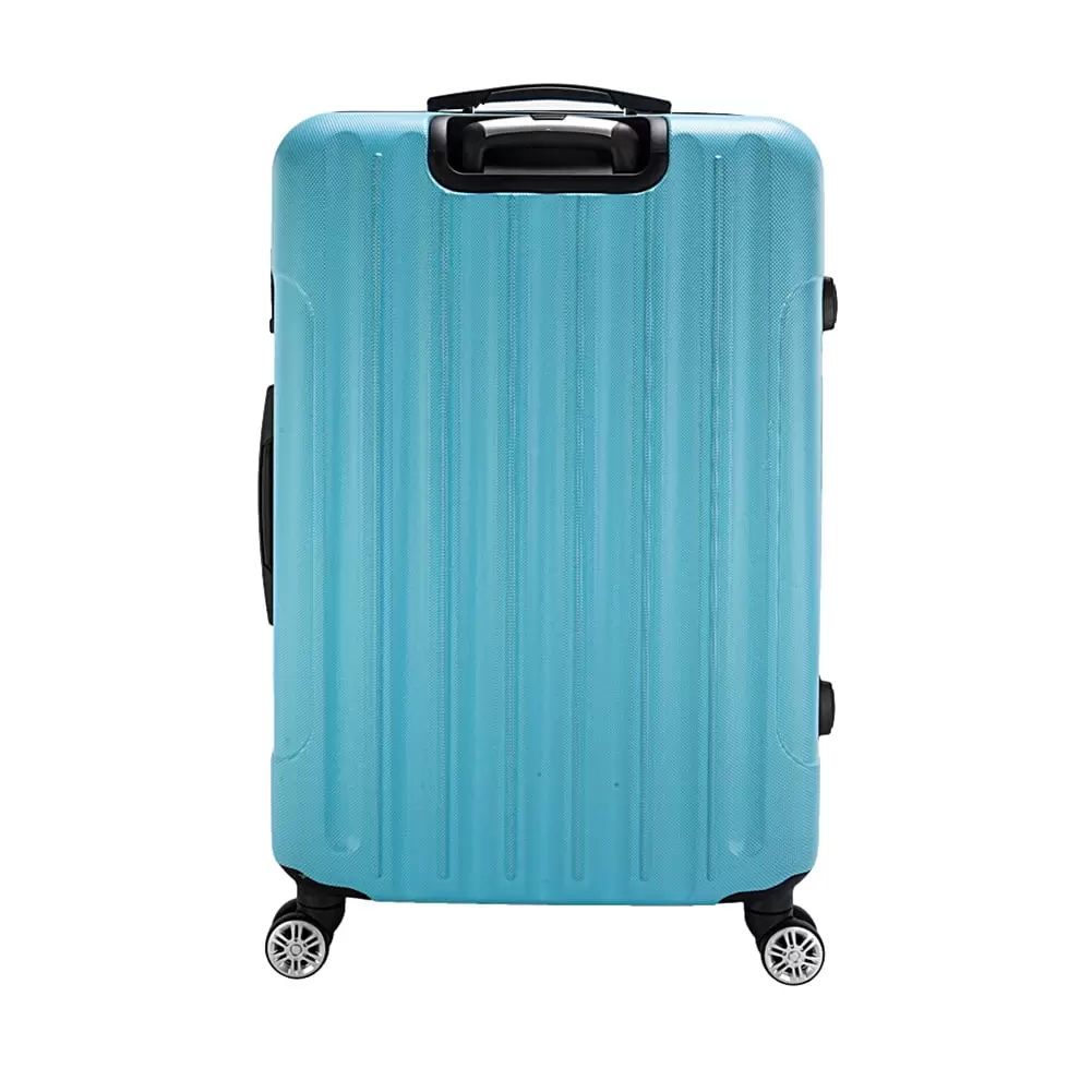 3 Piece Sets Hardside Luggage Lightweight Rolling Travel Luggage with TSA Lock. Suitcase with Spinner Wheels for Women Blue