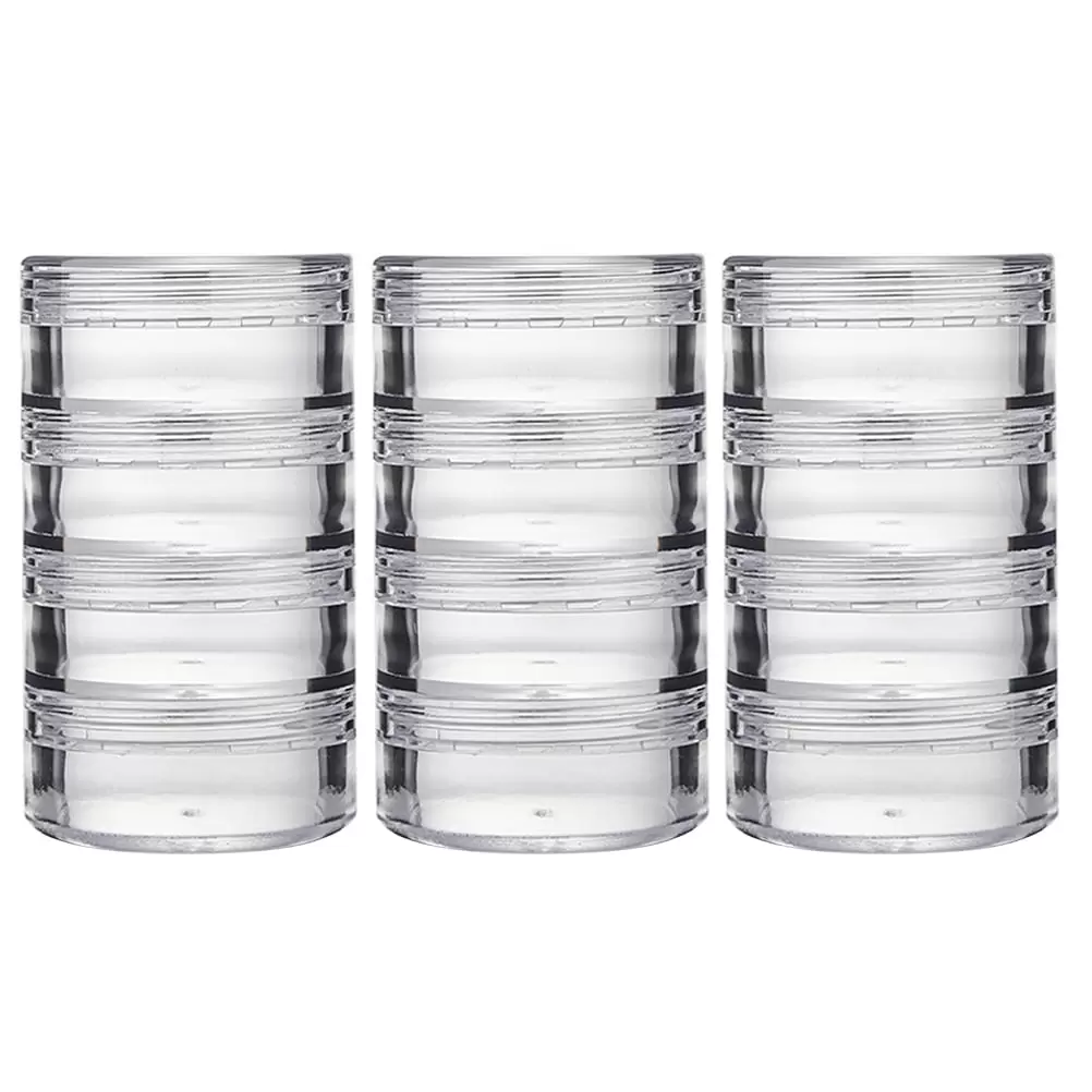 Travel Containers 3 Sets of Small Cream Jars Round Face Cream Jars Clear Cream Storage Bottles Travel Storage Boxes