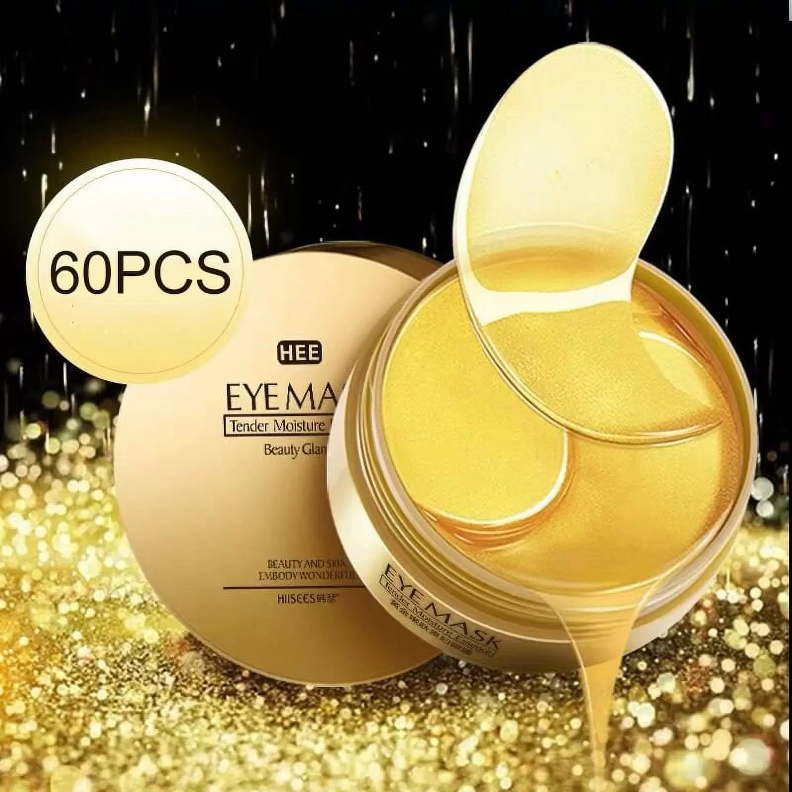 (30 Pairs)24k Gold Eye Mask-with Collagen Under Eye Patches.Hydrating Firming Skin Remove Dark Circles Eye Bags.Anti-Aging Eye Pads