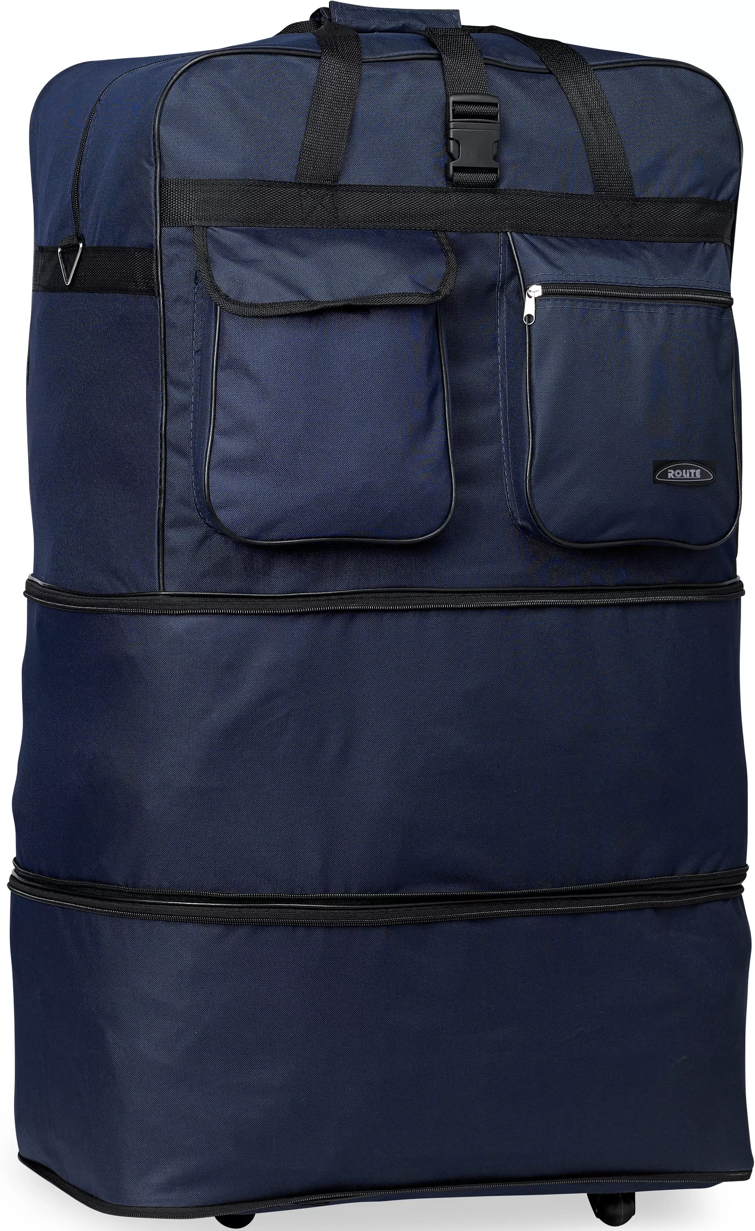 30 Rolling Wheeled Duffel Bag Spinner Luggage Bag (Navy)