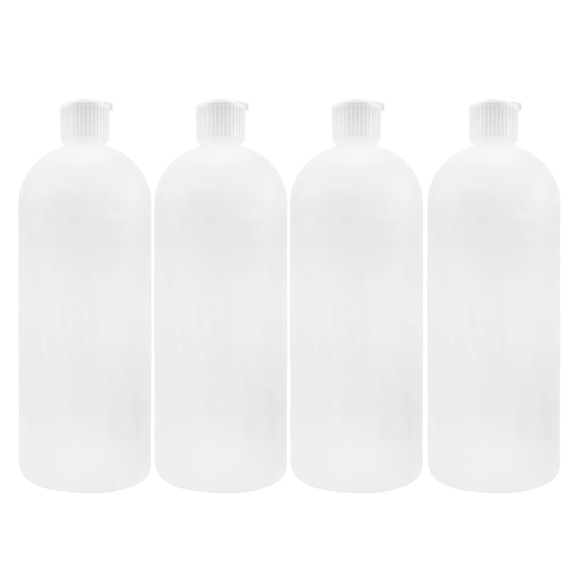 32-Ounce Flip Top Plastic Squeeze Bottles (4-Pack); Spout Style Tops. Natural Color