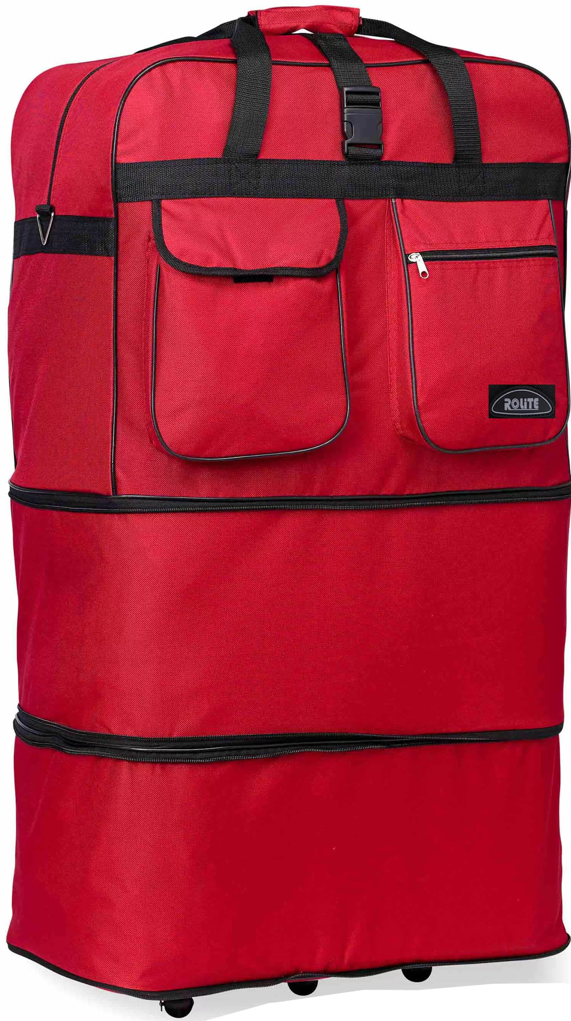 36 Rolling Wheeled Duffel Bag Spinner Luggage Bag (Red)