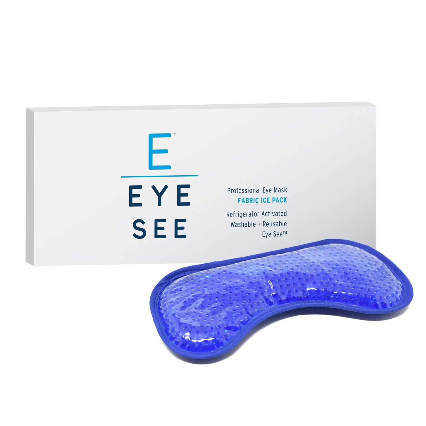 Eye See Cooling Eye Mask for Puffy Eyes - Cold eye mask to treat Dark Circles. Sinuses. Dry Eyes. and for Allergy Relief - Great for Headaches / Migraines Too - Plush Fabric Back for your comfort